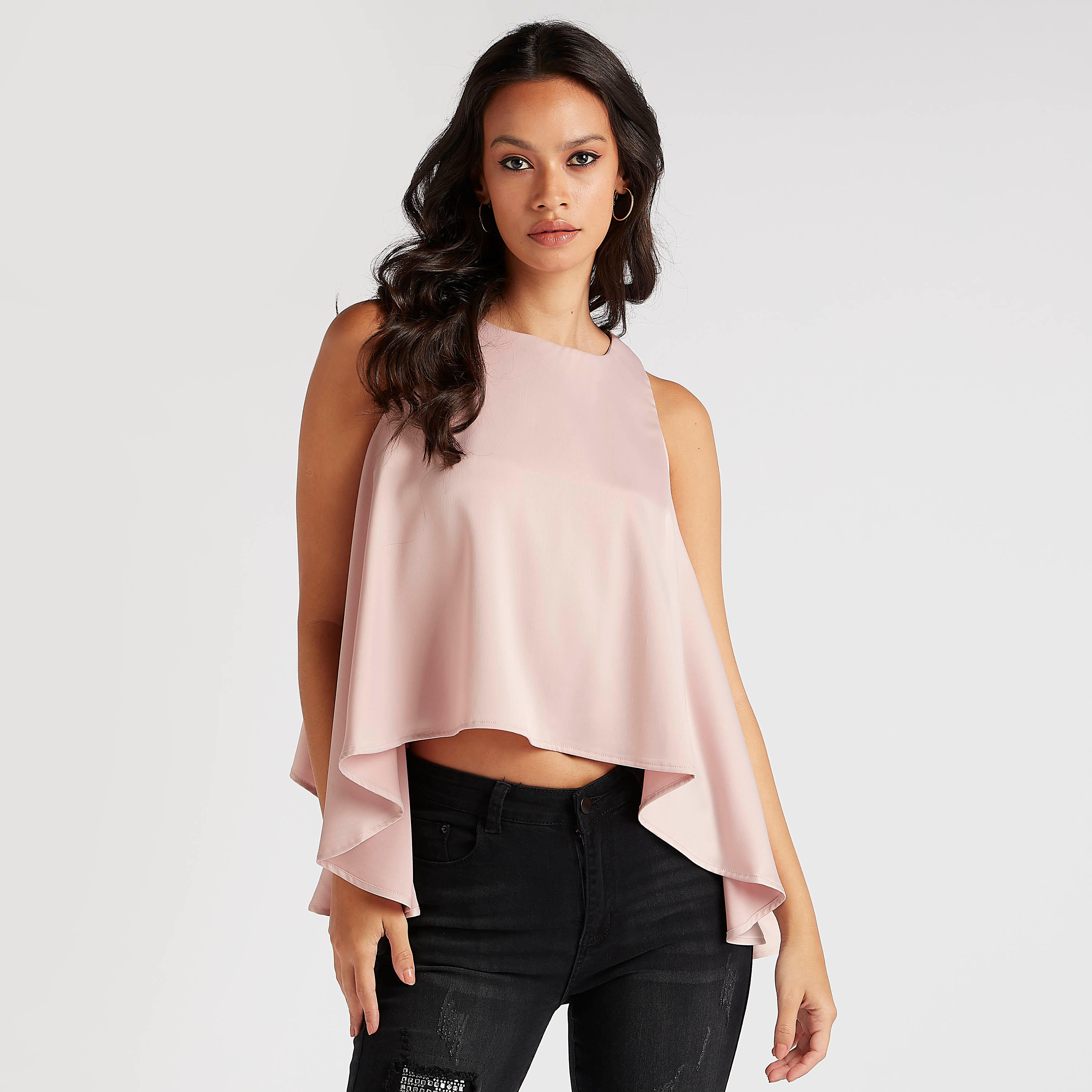 بلوزة مستدامة سادة دون أكمام بياقة ضيّقة-women-clothing-shirtsandblouses-blouses-image-4