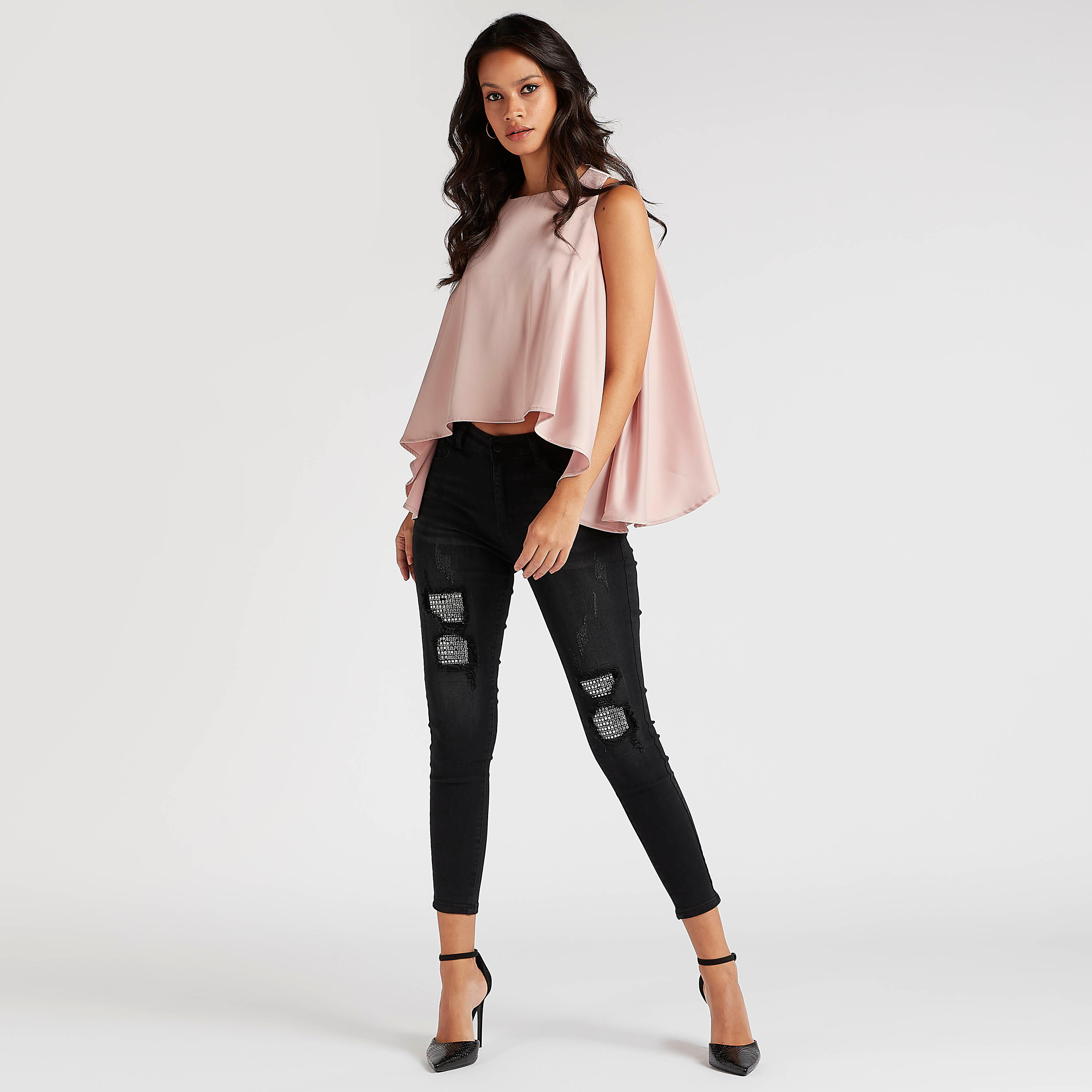 بلوزة مستدامة سادة دون أكمام بياقة ضيّقة-women-clothing-shirtsandblouses-blouses-image-3