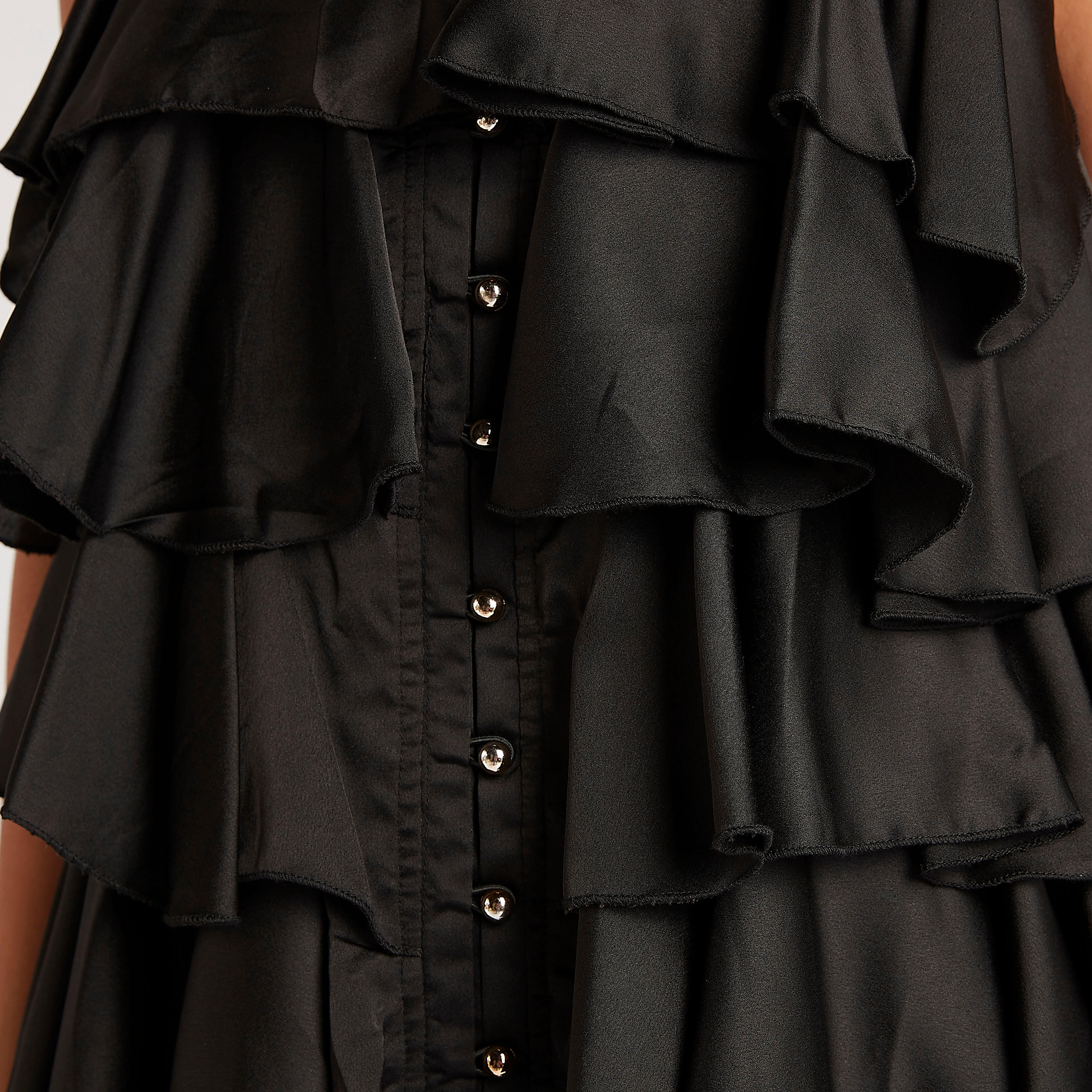 فستان سوينج سادة قصير بكشكشة وأحزمة من تو إكستريمز-women-clothing-dresses-image-3