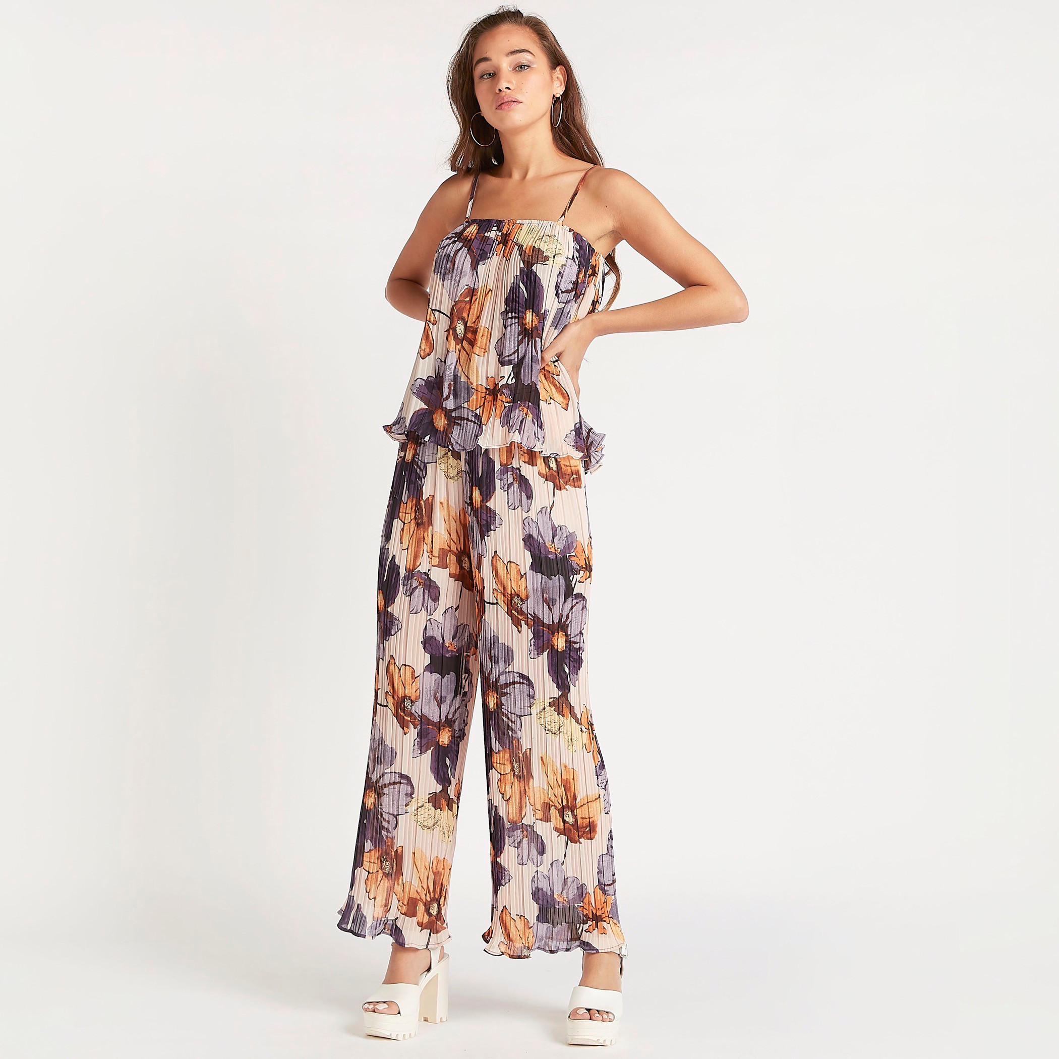 بنطلون بالازو بخصر مطّاطي وطبعات زهرية من تو إكستريمز-women-clothing-bottoms-trousers-image-5