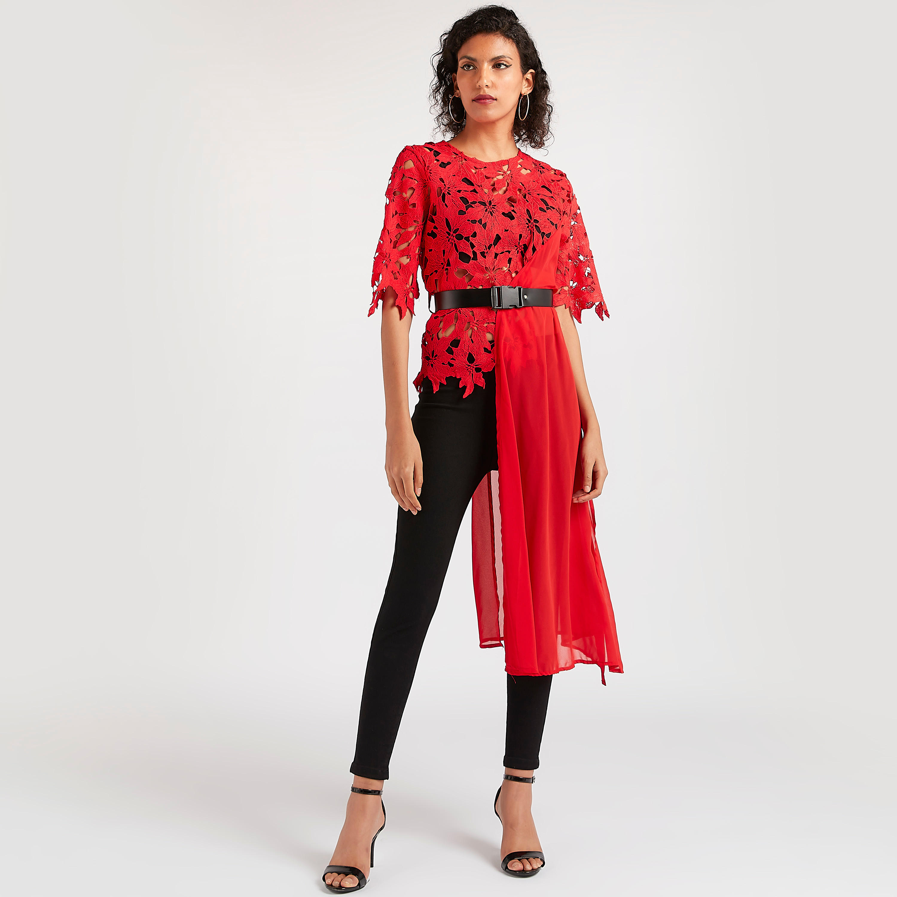 2Xtremz Lace Detailed Asymmetric Top with Crew Neck-women-clothing-shirtsandblouses-blouses-image-7