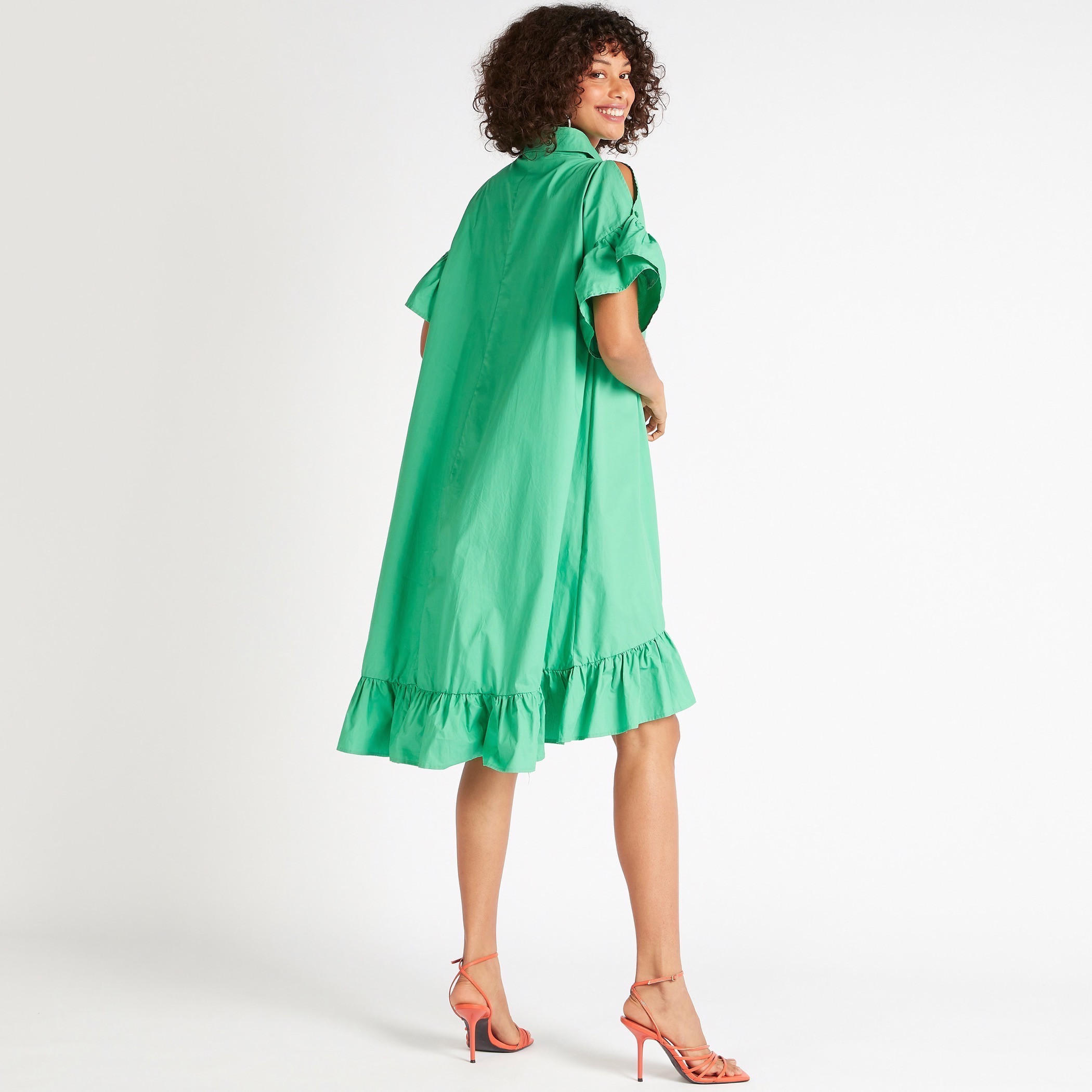فستان قميص مميدي بزخارف وحافة مكشكشة من تو إكستريم-women-clothing-dresses-image-4