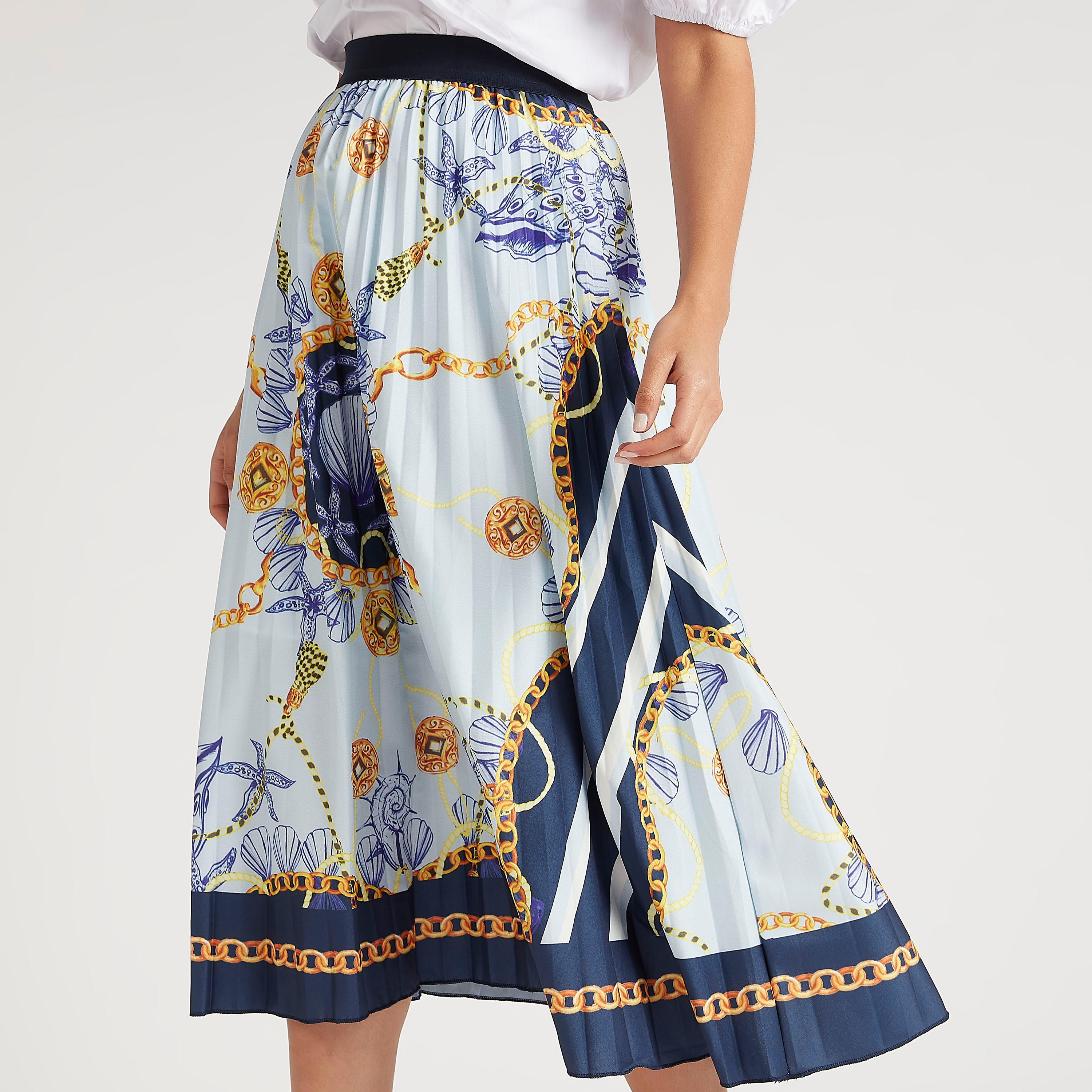 تنورة رسميّة ميدي إيه لاين بطبعات من تو إكستريمز-women-clothing-bottoms-skirts-image-3