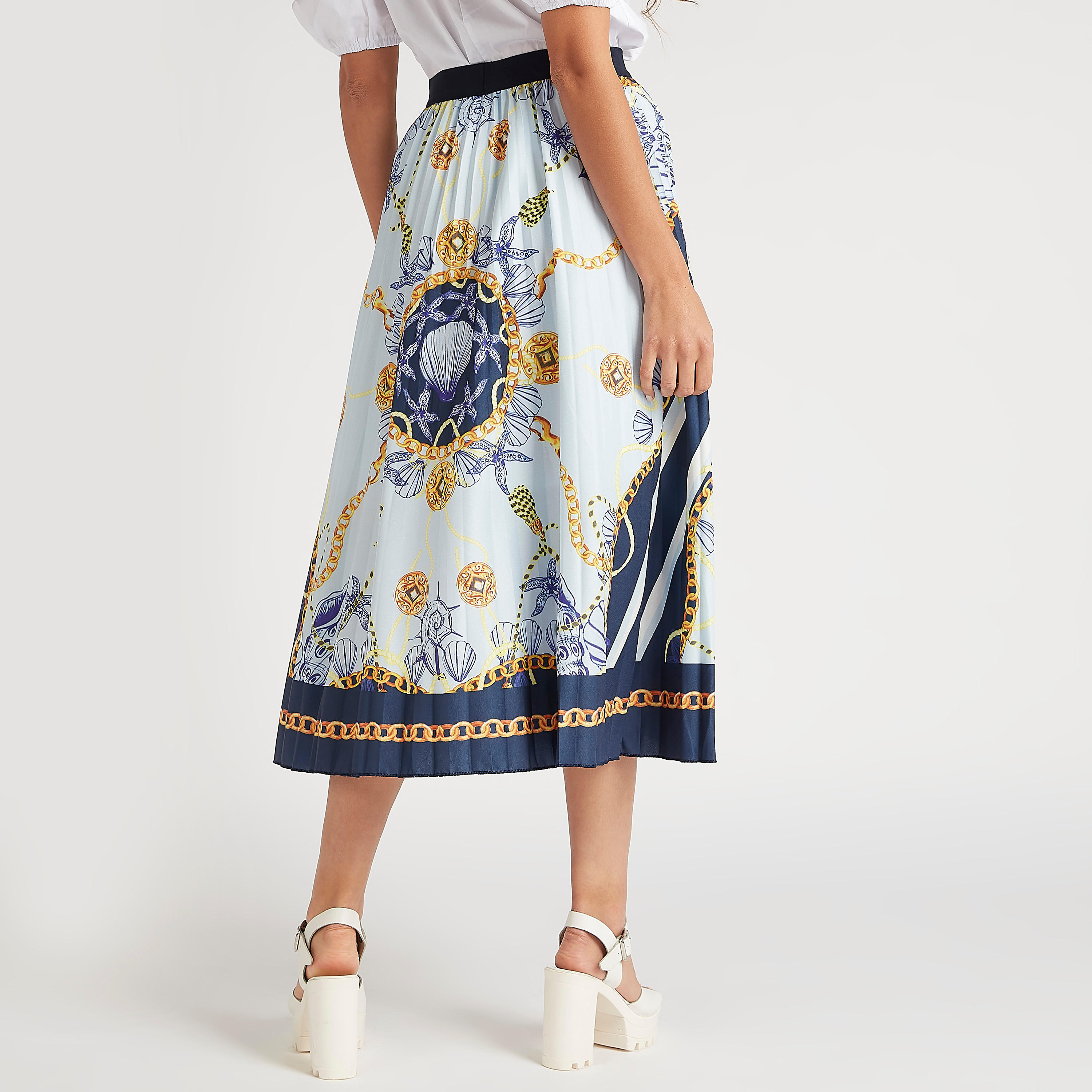 تنورة رسميّة ميدي إيه لاين بطبعات من تو إكستريمز-women-clothing-bottoms-skirts-image-4