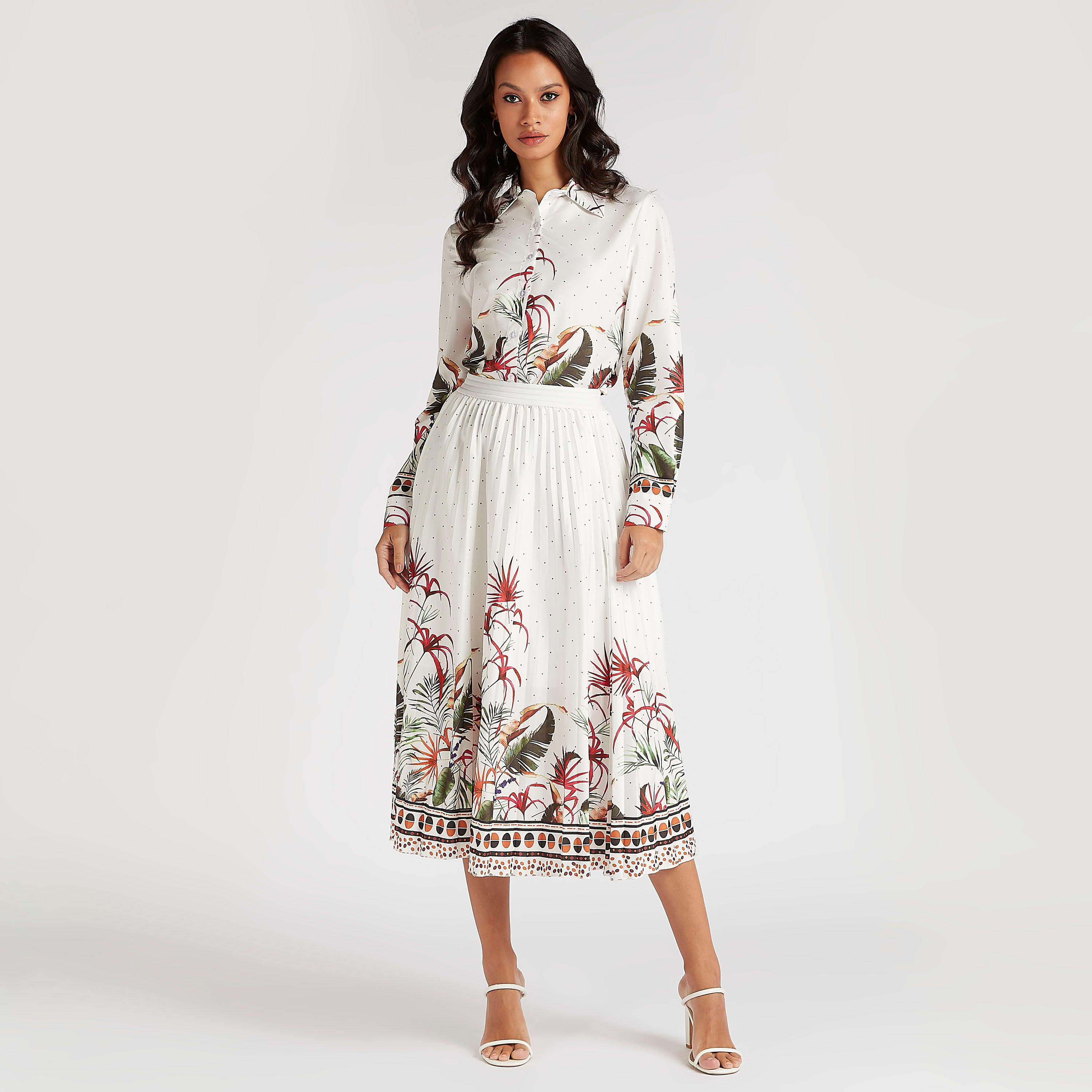 قميص بطبعات وأكمام طويلة من تو إكستريمز-women-clothing-shirtsandblouses-shirts-image-2