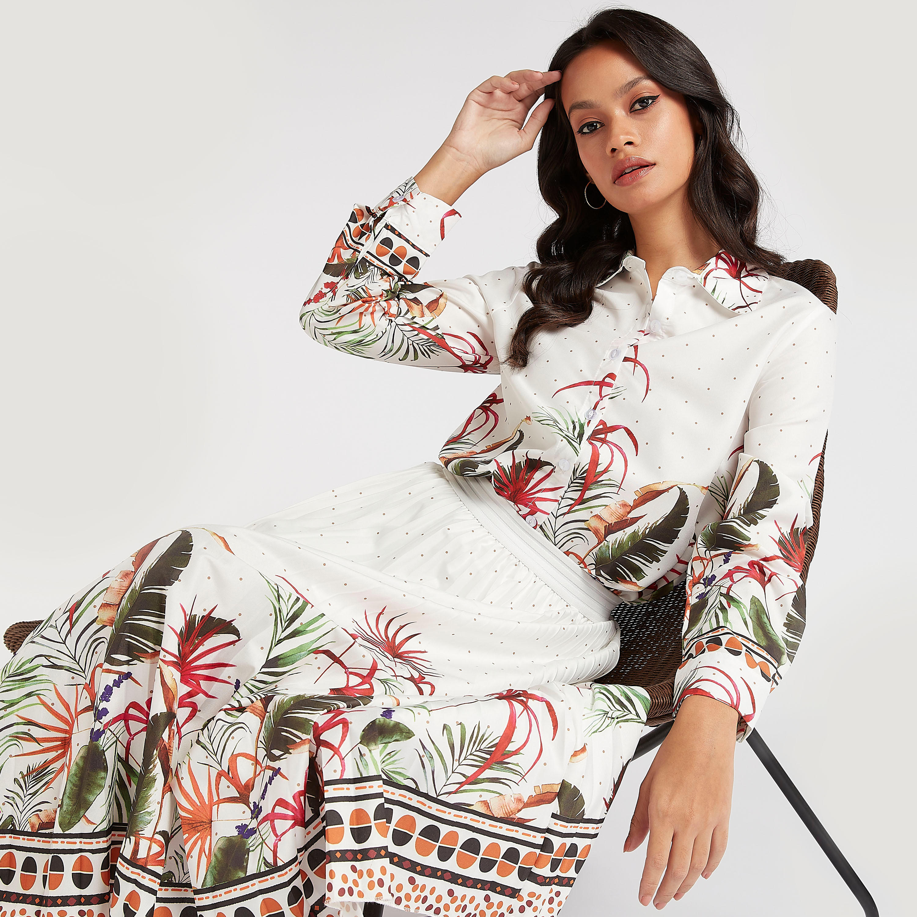 قميص بطبعات وأكمام طويلة من تو إكستريمز-women-clothing-shirtsandblouses-shirts-image-6