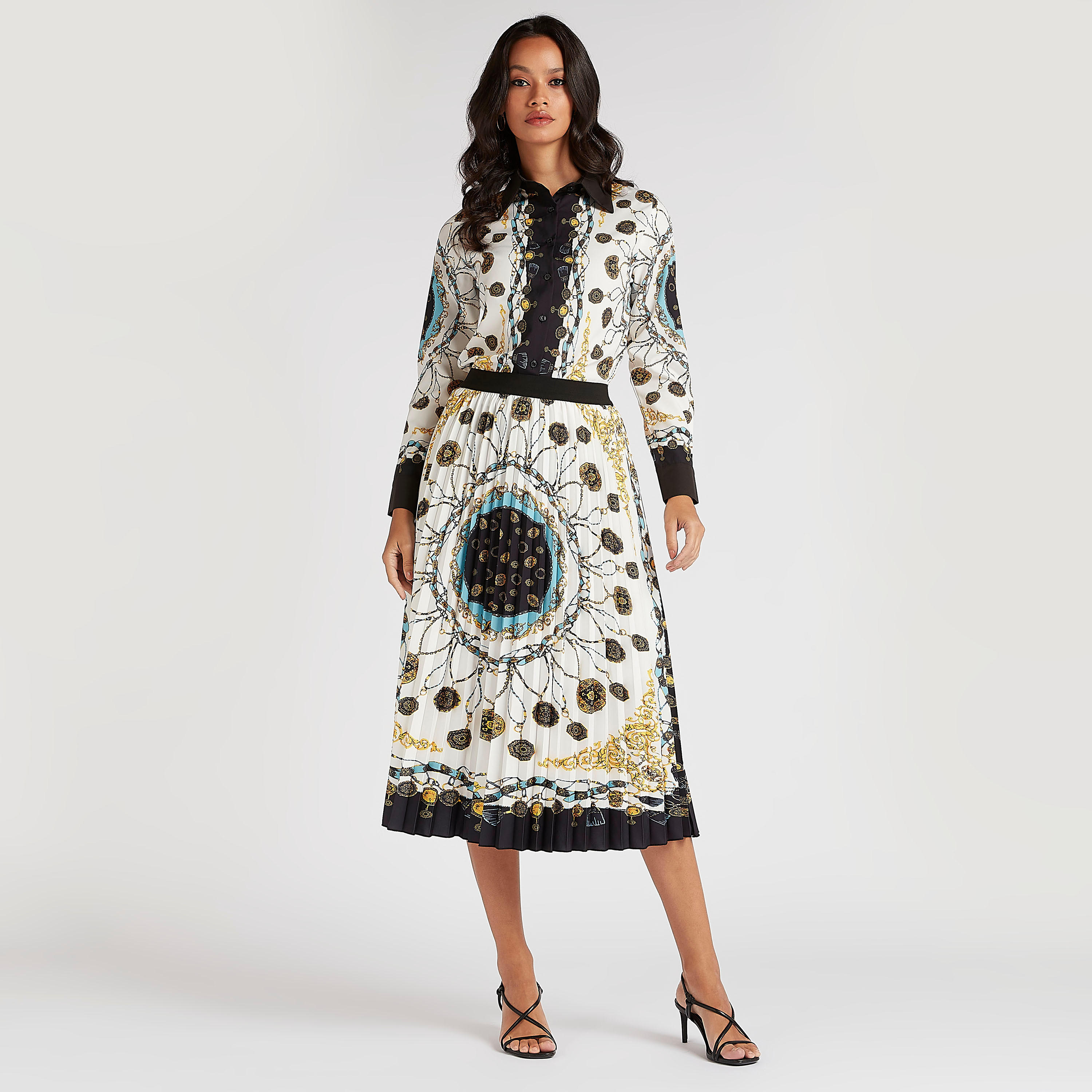 قميص بأكمام طويلة وإغلاق بأزرار من تو إكستريمز-women-clothing-shirtsandblouses-shirts-image-2