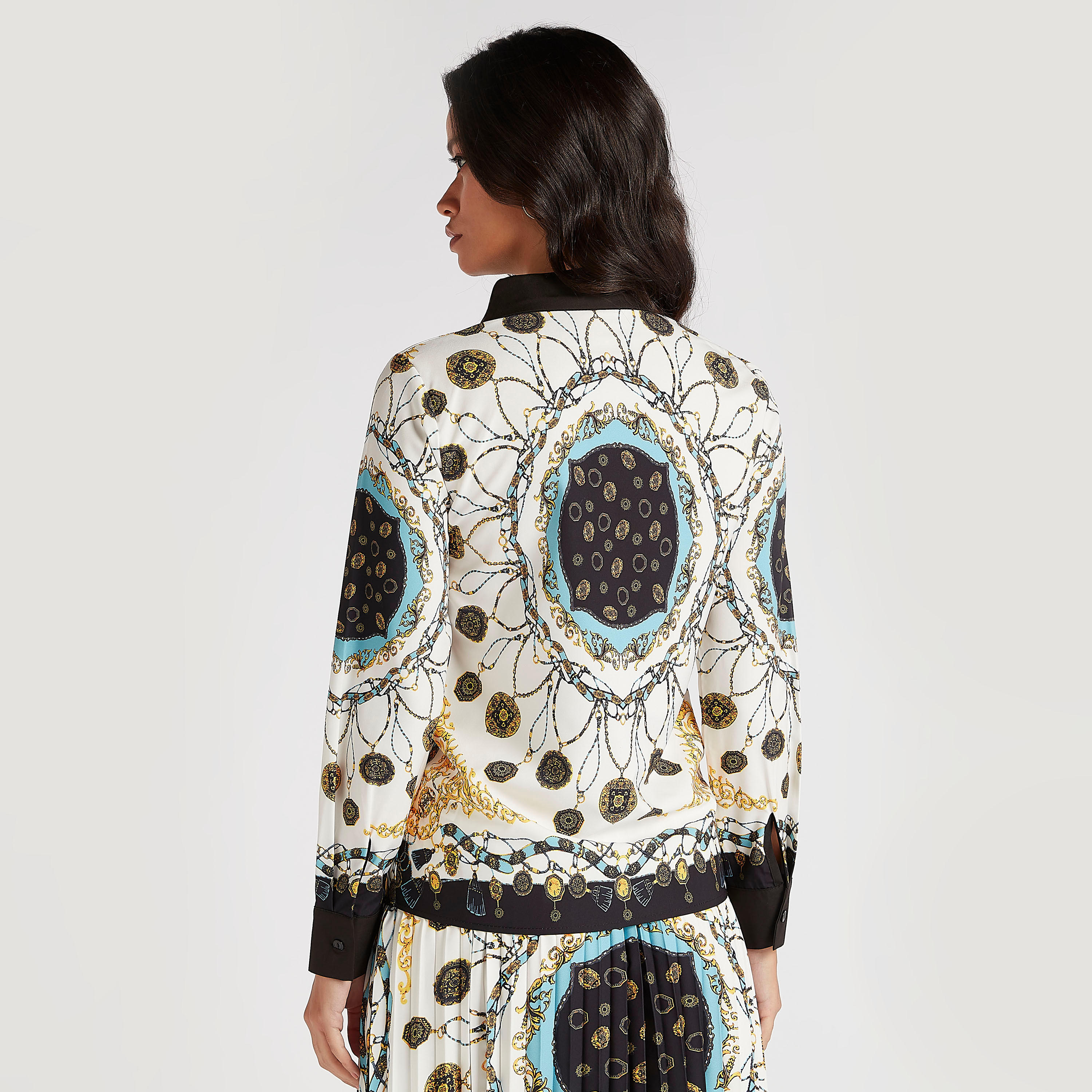 قميص بأكمام طويلة وإغلاق بأزرار من تو إكستريمز-women-clothing-shirtsandblouses-shirts-image-4