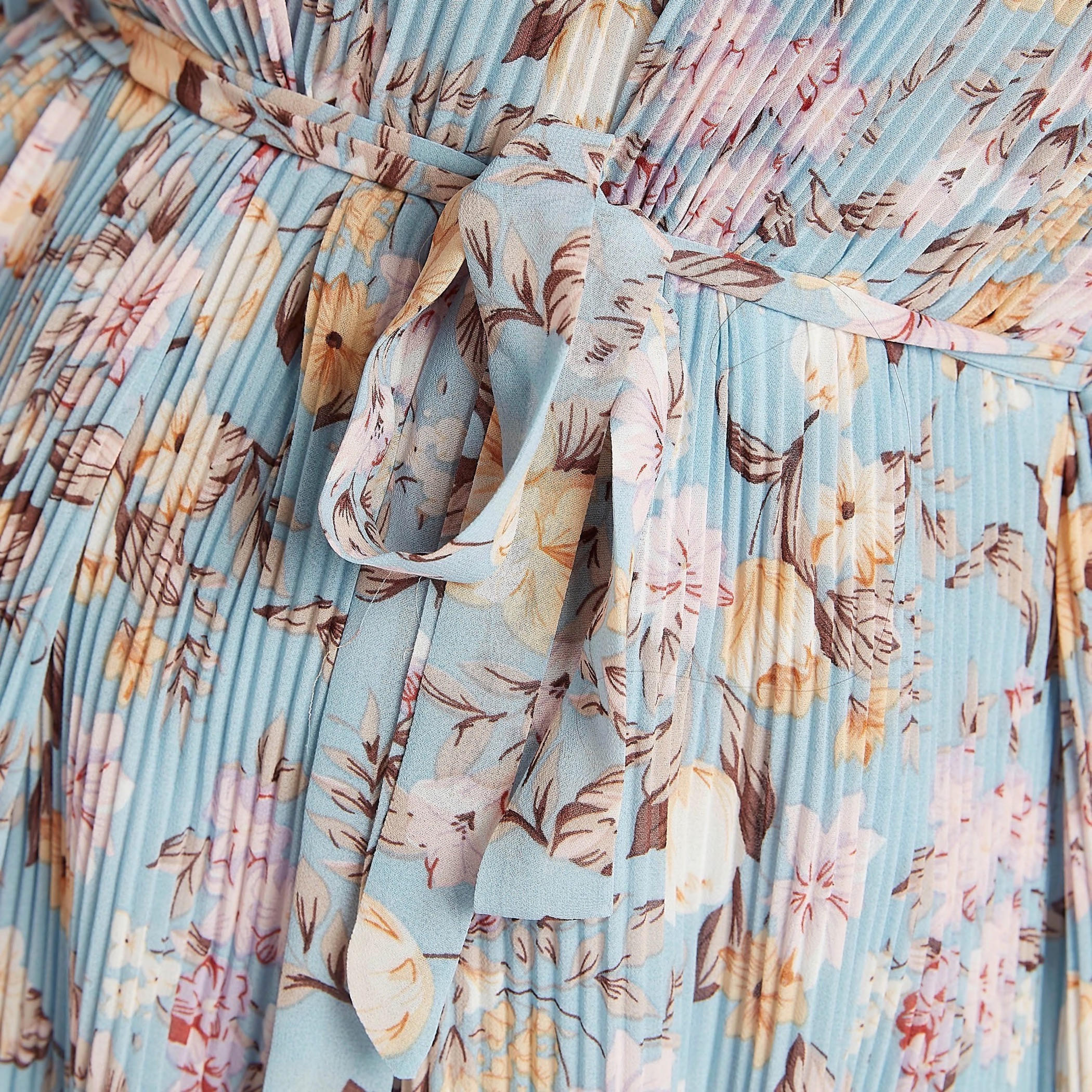 فستان ميدي إيه لاين بطبعات أزهار وياقة بكشكشة من تو إكستريمز-women-clothing-dresses-image-8