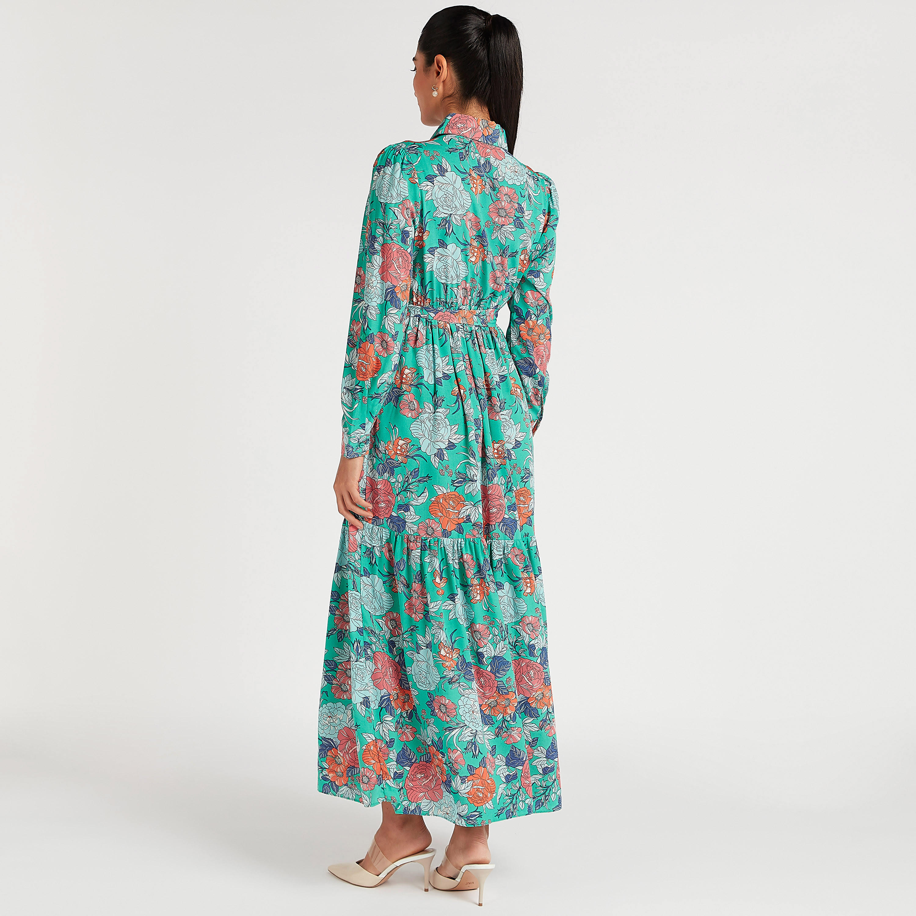 فستان طويل إيه لاين بطبعات أزهار وأكمام طويلة من تو إكستريمز-women-clothing-dresses-image-4