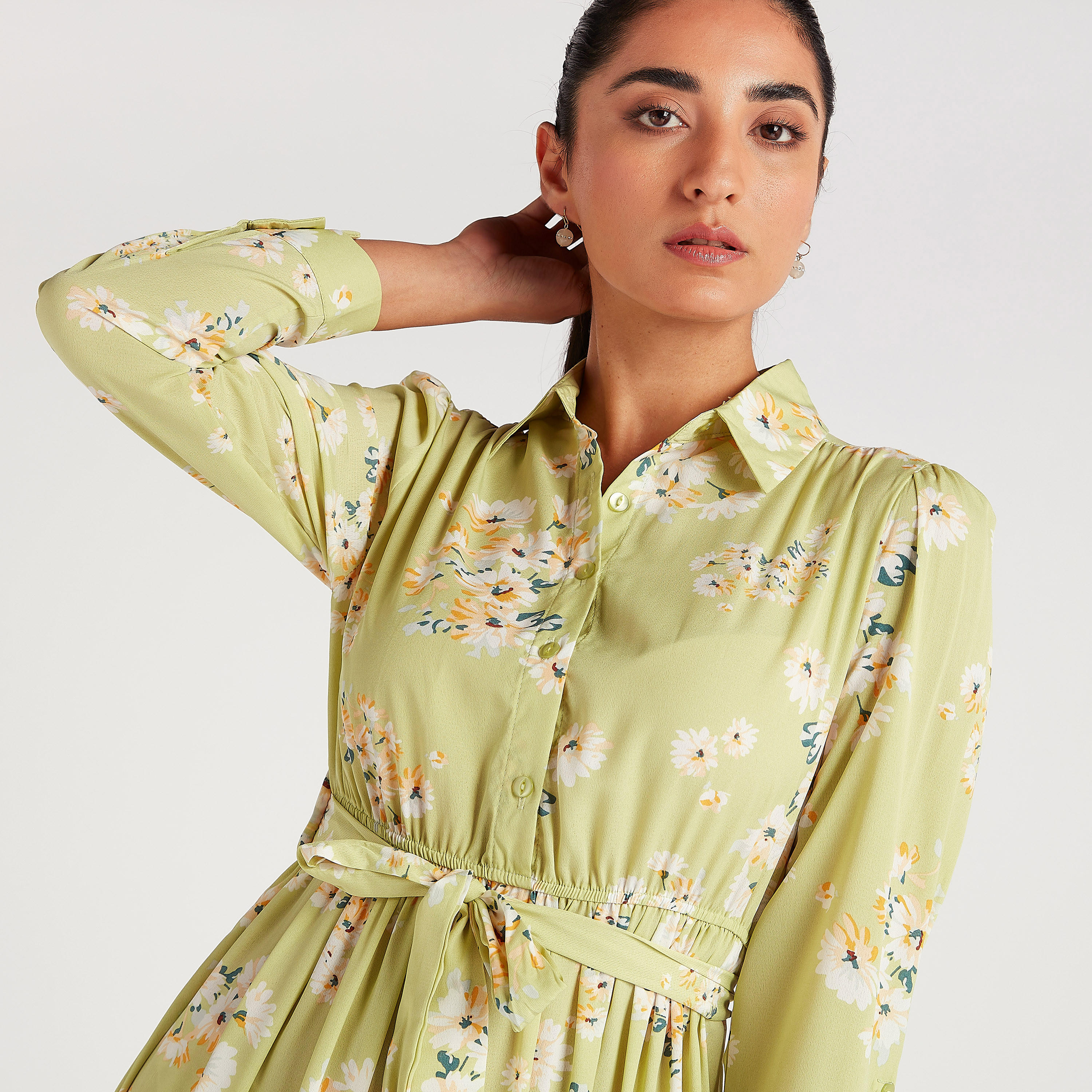 فستان طويل إيه لاين بطبعات أزهار مع رباط من تو إكستريمز-women-clothing-dresses-image-3
