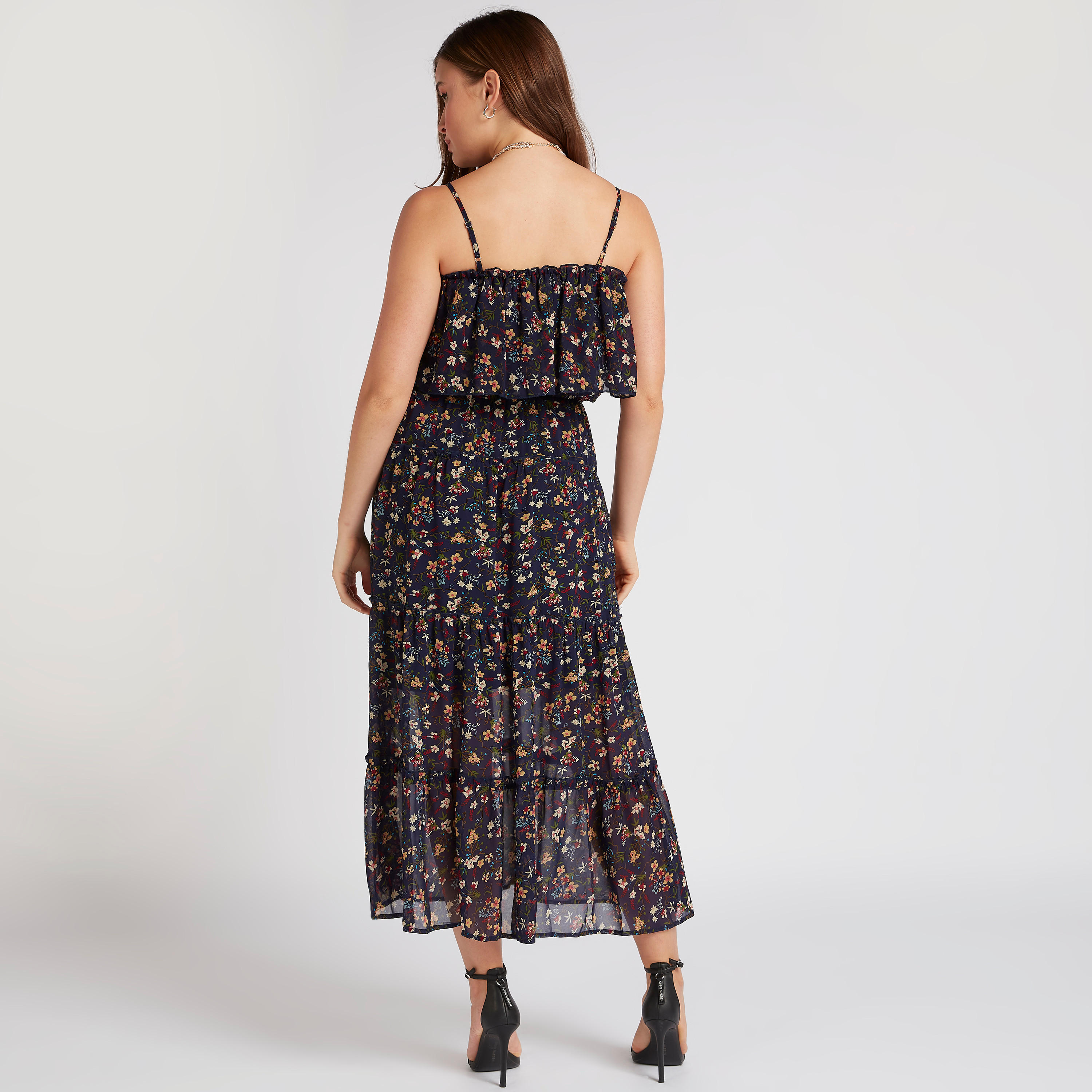 فستان ميدي إيه لاين بطبعات أزهار من تو إكستريمز-women-clothing-dresses-image-4
