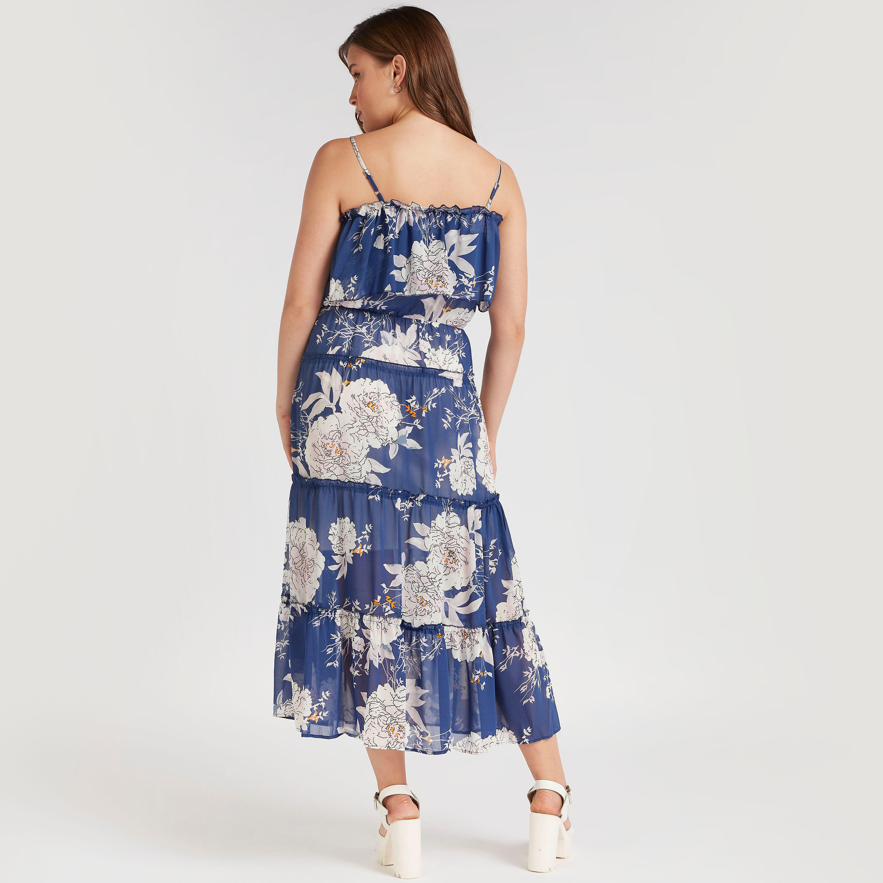 فستان ميدي إيه لاين بطبعات أزهار من تو إكستريمز-women-clothing-dresses-image-4