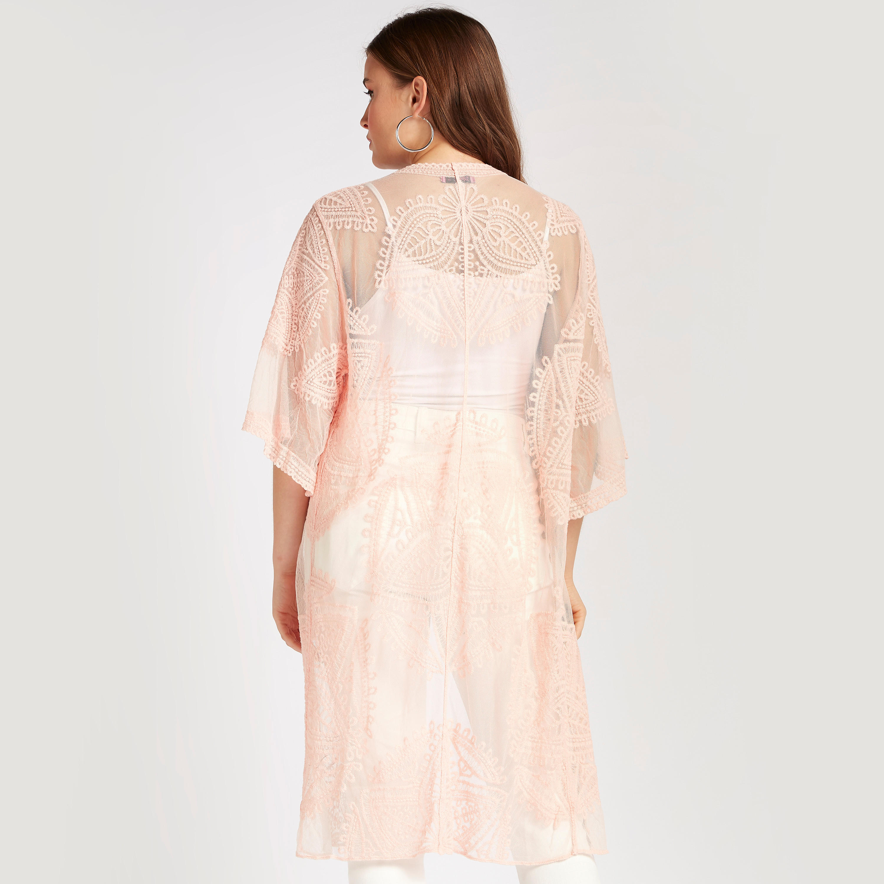 سترة دانتيل مطرّزة بأكمام 3/4 من تو إكستريمز-women-clothing-shirtsandblouses-blouses-image-4