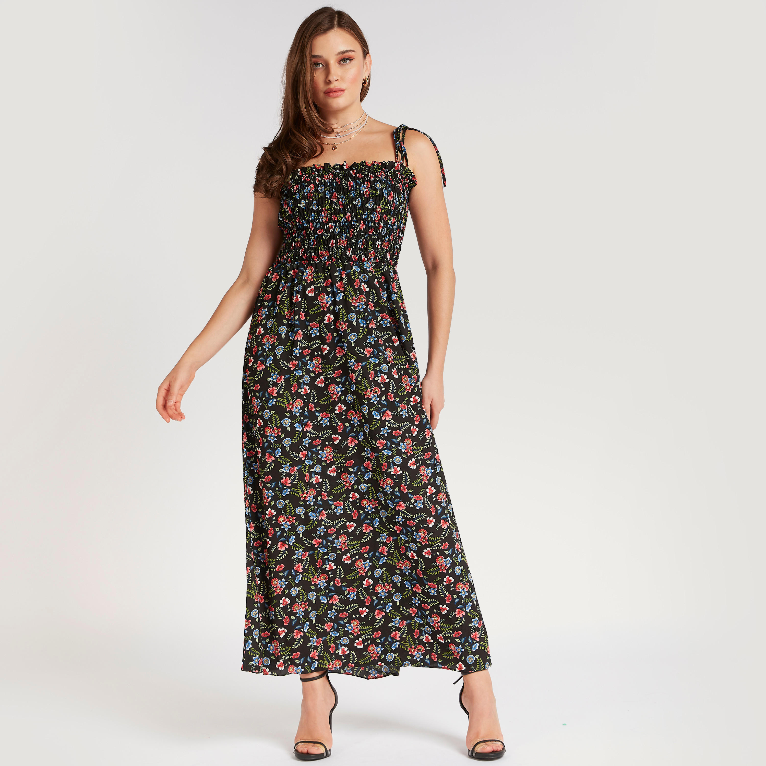 فستان إيه لاين طويل بطبعات أزهار من تو إكستريمز-women-clothing-dresses-image-2