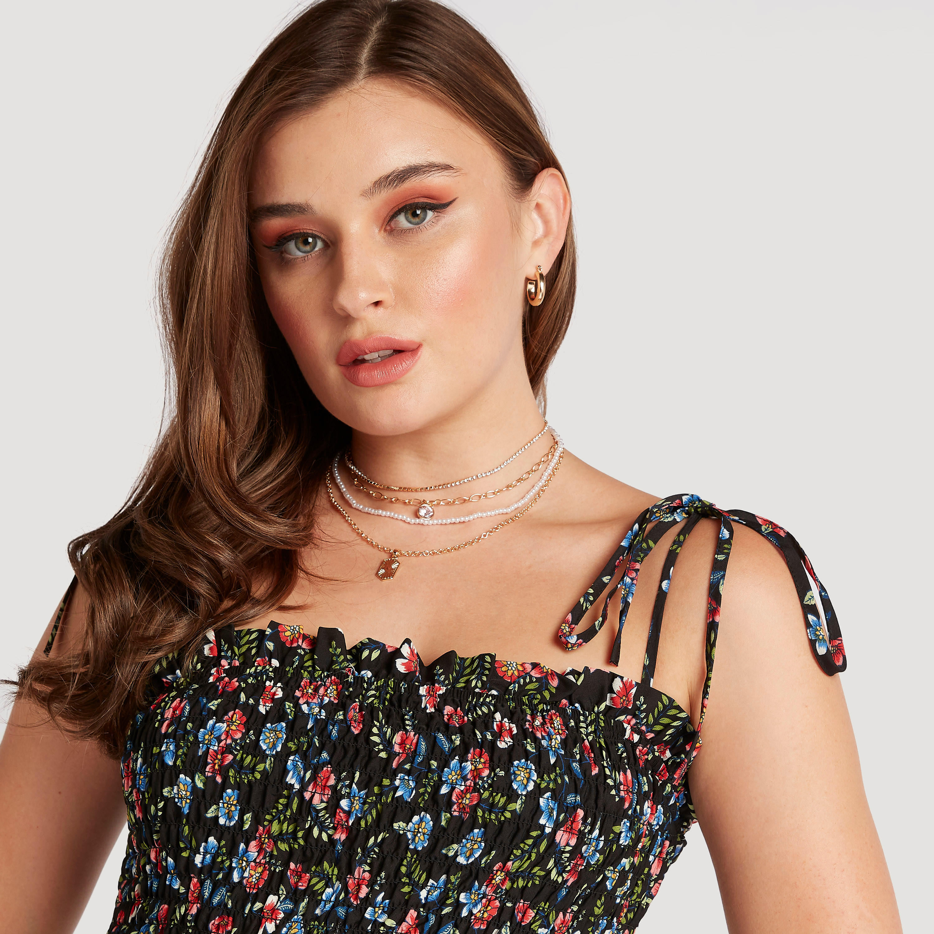 فستان إيه لاين طويل بطبعات أزهار من تو إكستريمز-women-clothing-dresses-image-3