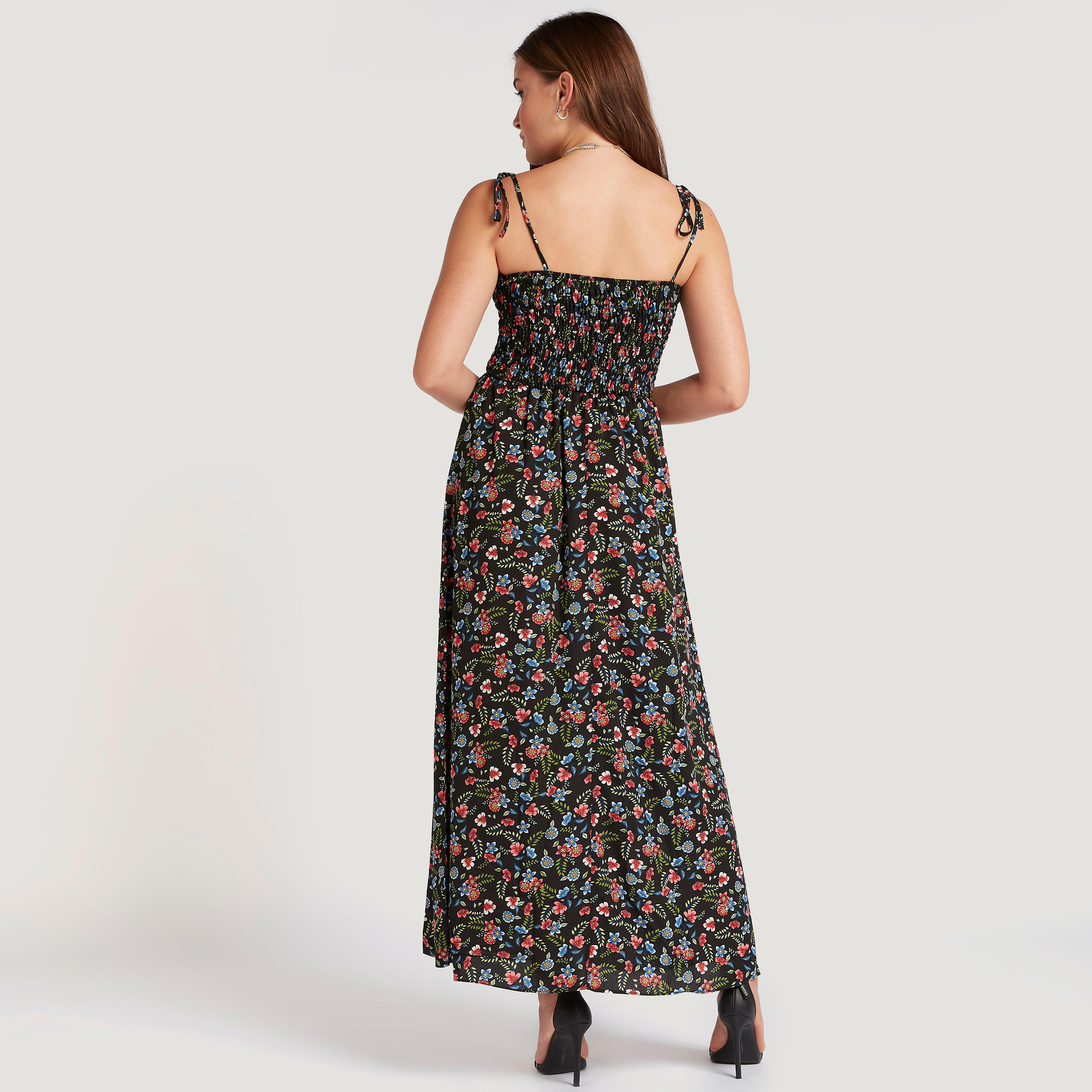 فستان إيه لاين طويل بطبعات أزهار من تو إكستريمز-women-clothing-dresses-image-4