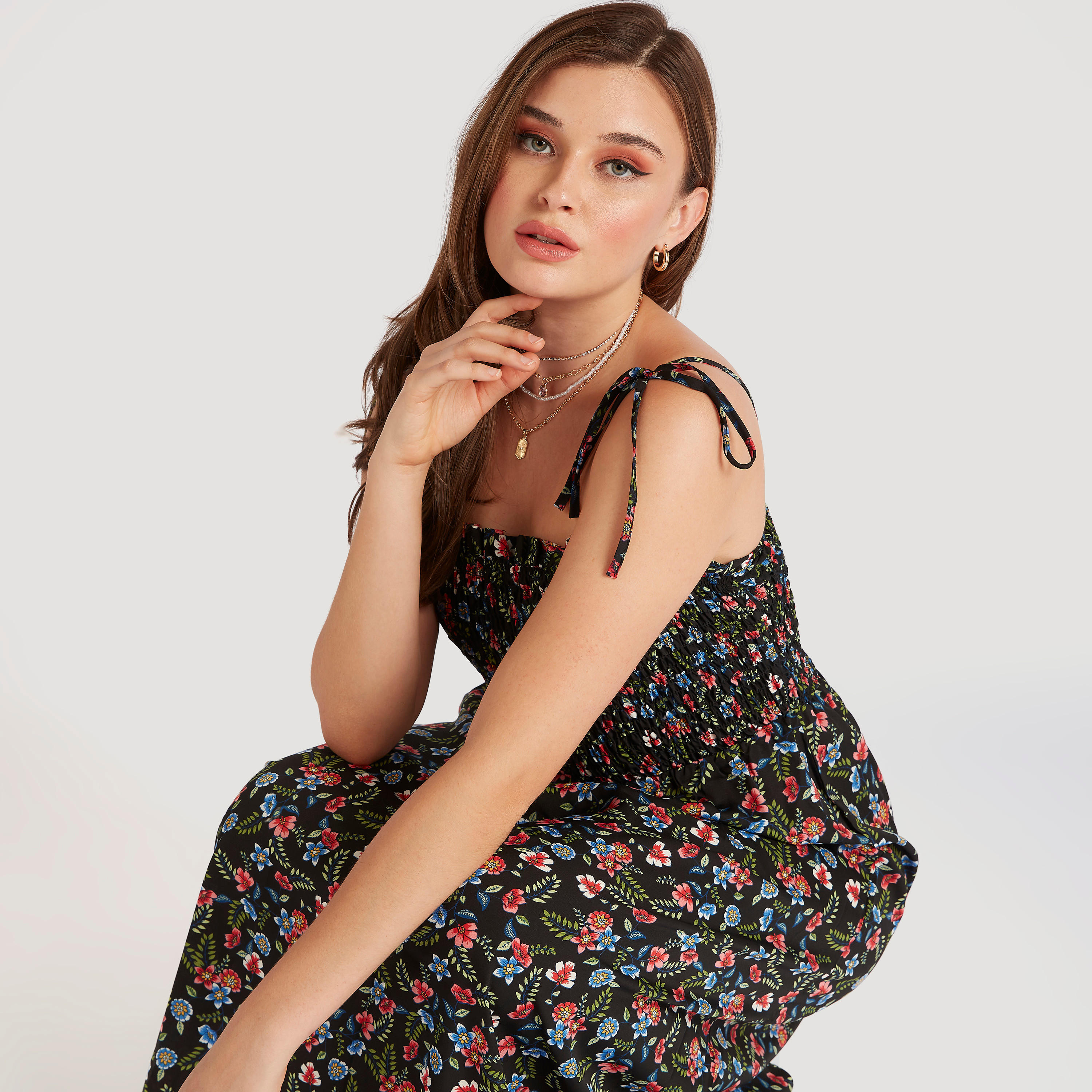 فستان إيه لاين طويل بطبعات أزهار من تو إكستريمز-women-clothing-dresses-image-6