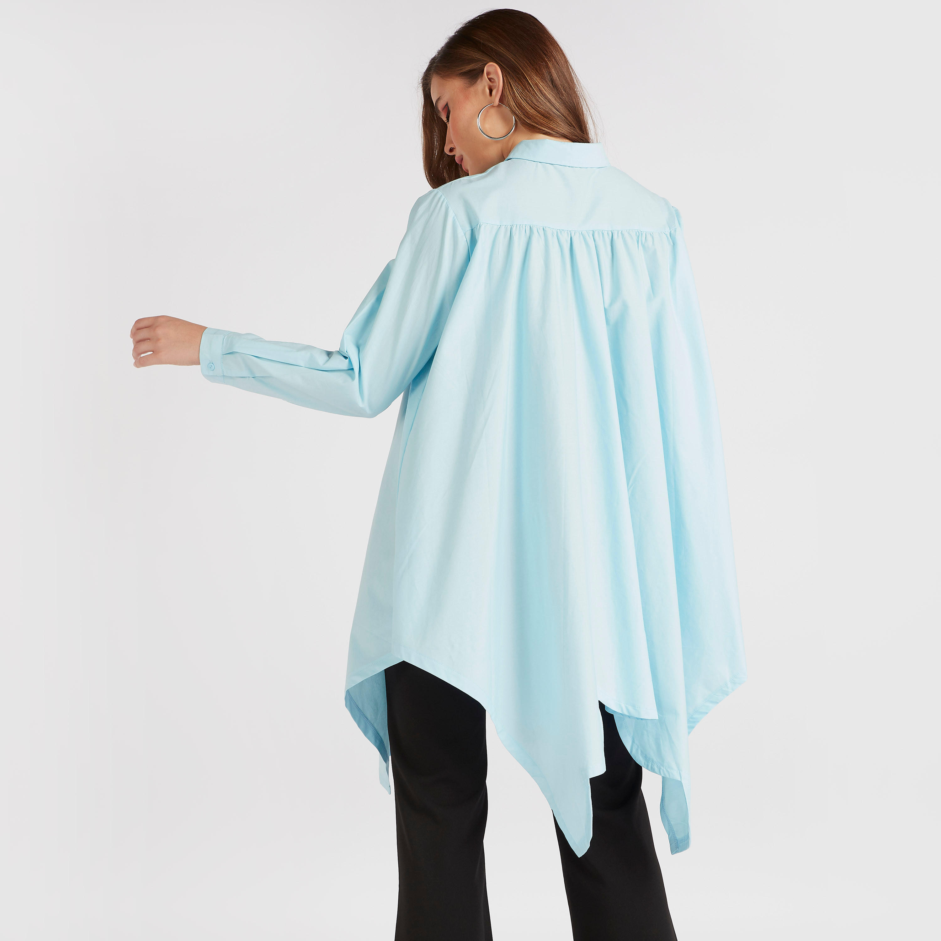 2Xtremz Solid Oversized Shirt with Asymmetric Hem-women-clothing-shirtsandblouses-shirts-image-4
