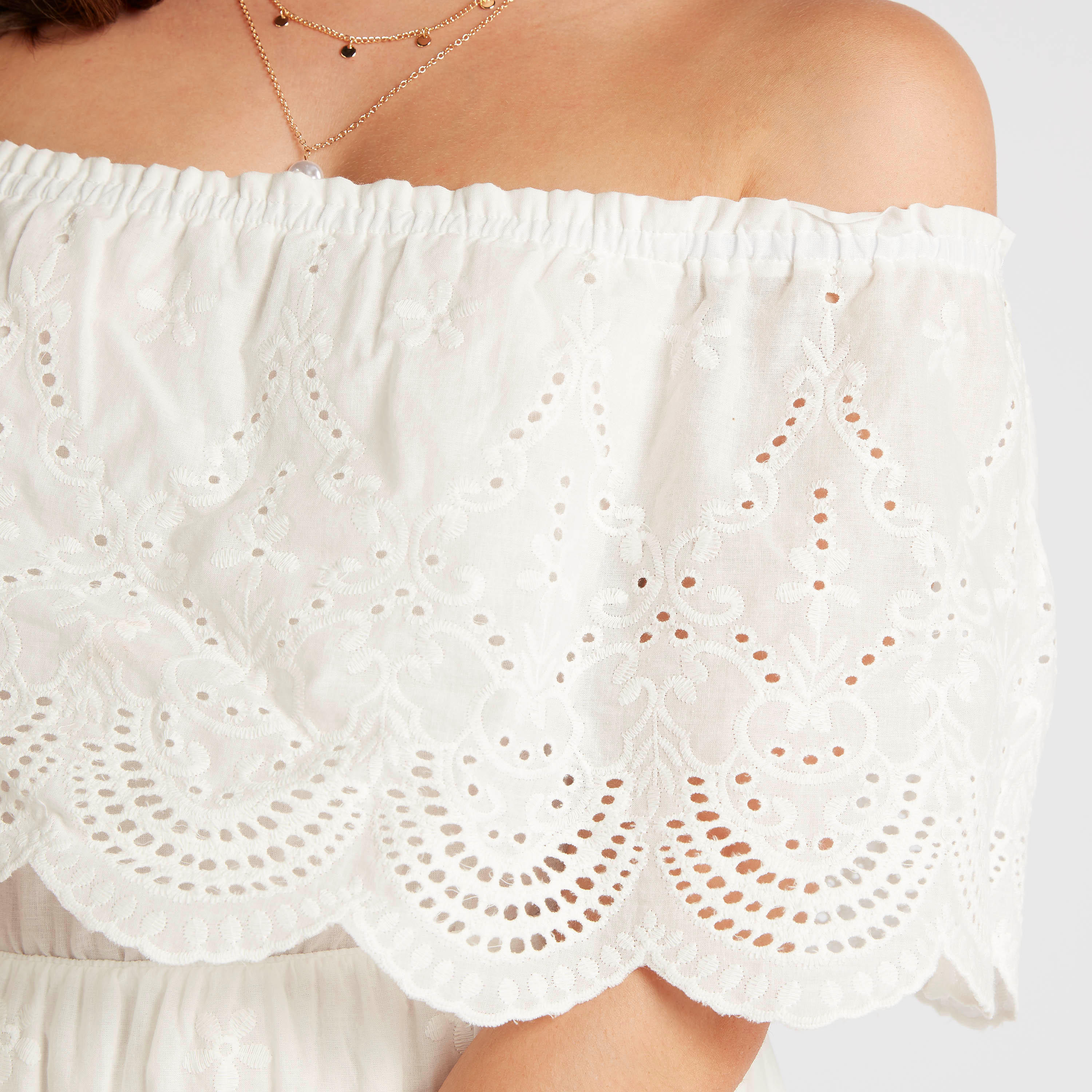 فستان مطرّز طويل بأكتاف مكشوفة وأكمام قصيرة-women-clothing-dresses-image-3