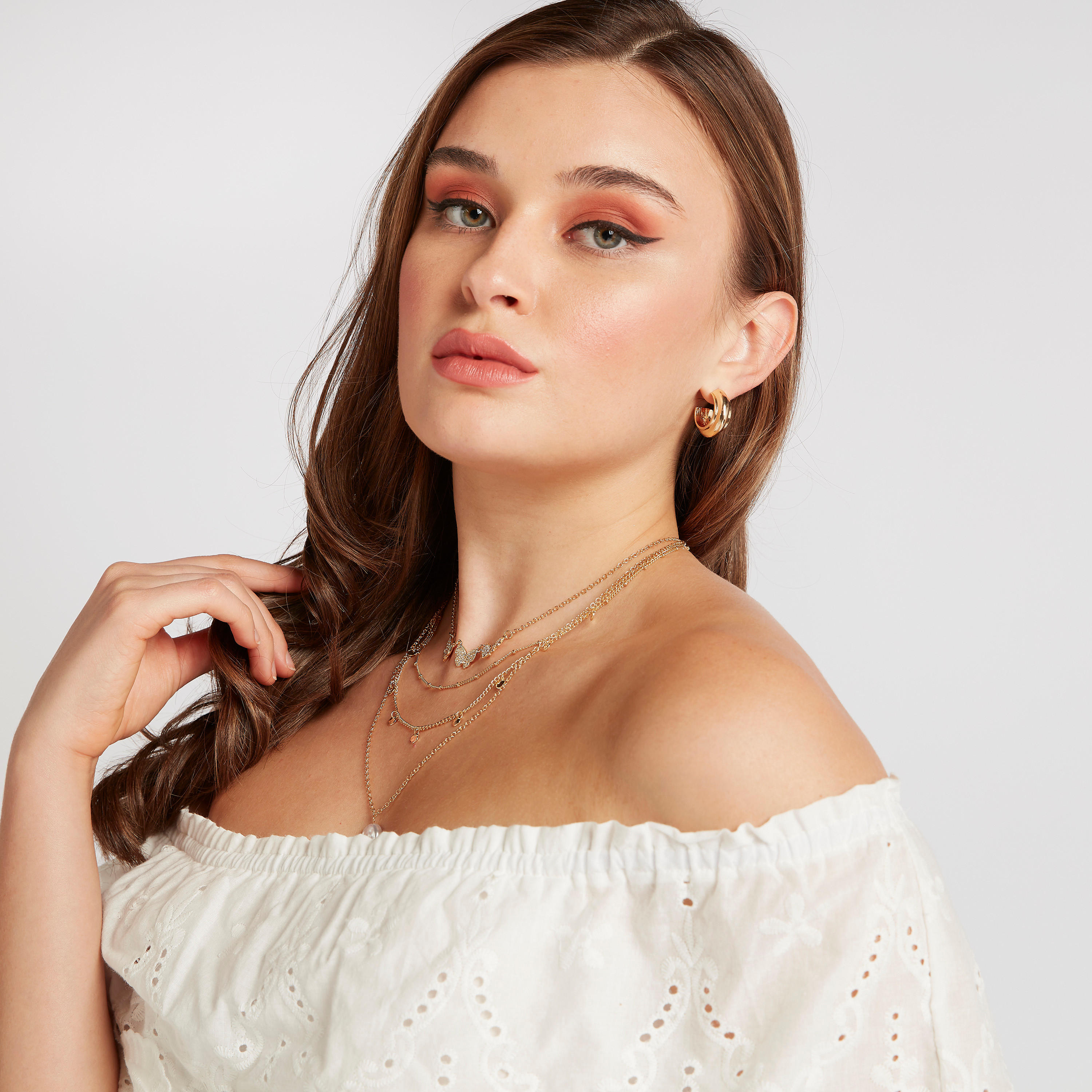 فستان مطرّز طويل بأكتاف مكشوفة وأكمام قصيرة-women-clothing-dresses-image-5