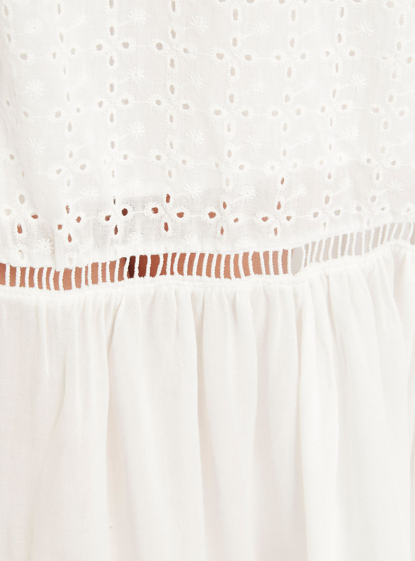 فستان ميدي بتفاصيل كشكشة وأكمام قصيرة من تو إكستريمز-women-clothing-dresses-image-9