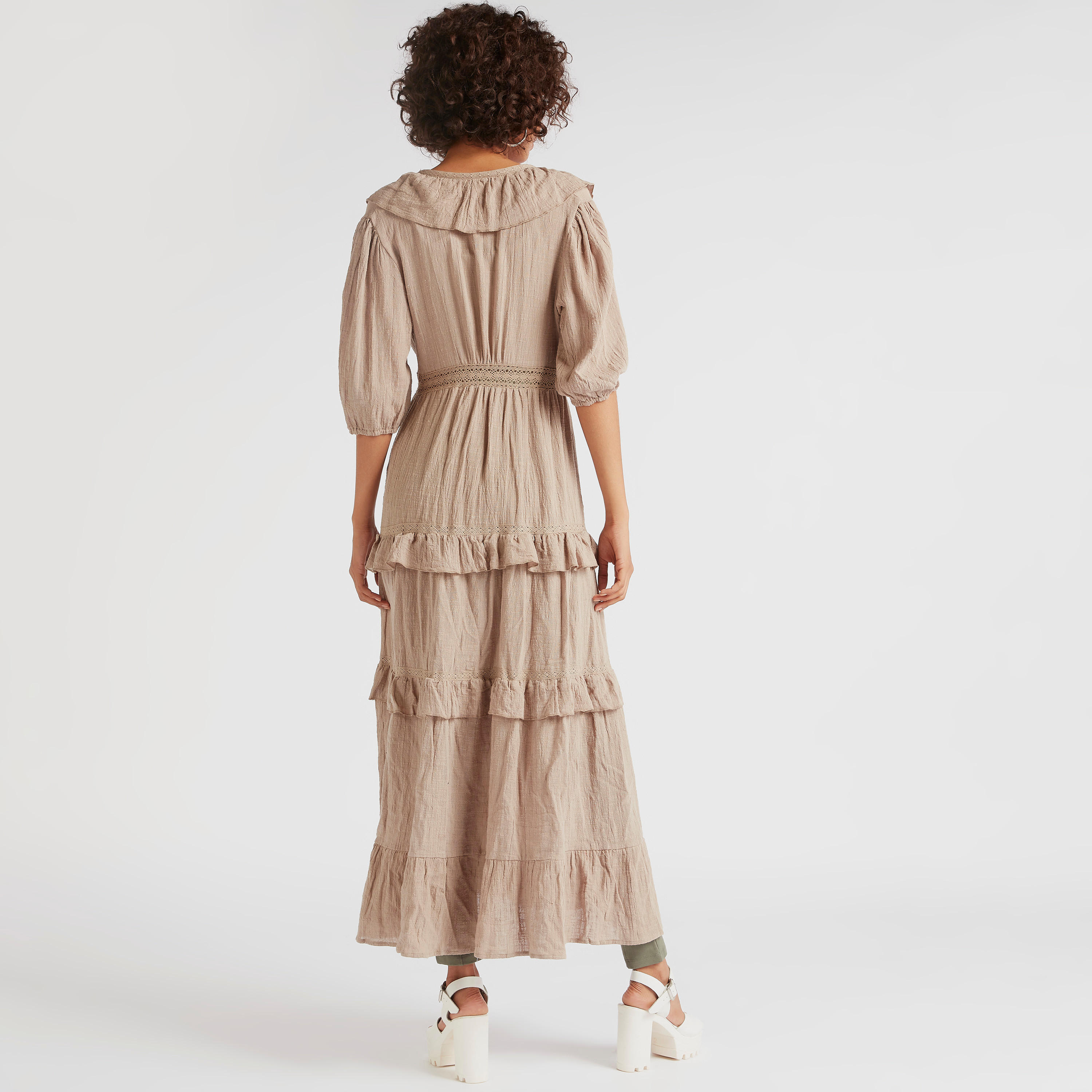 سترة طويلة برباط إغلاق وتزيينات كشكش من توإكستريمز-women-clothing-shirtsandblouses-blouses-image-4