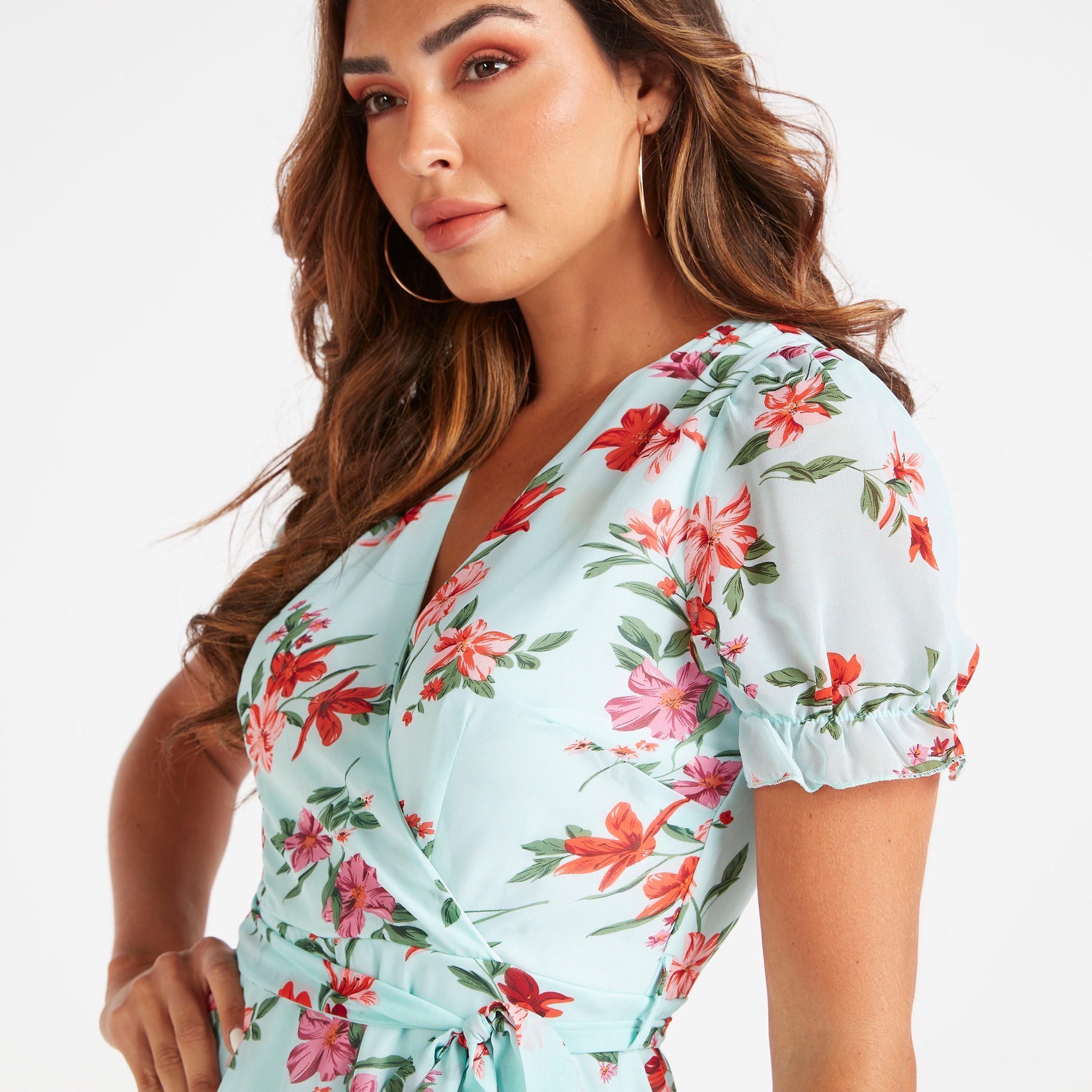 جمبسوت قصير برباط على الخصر وطبعات زهرية من توإكستريمز-women-clothing-jumpsuits-image-3