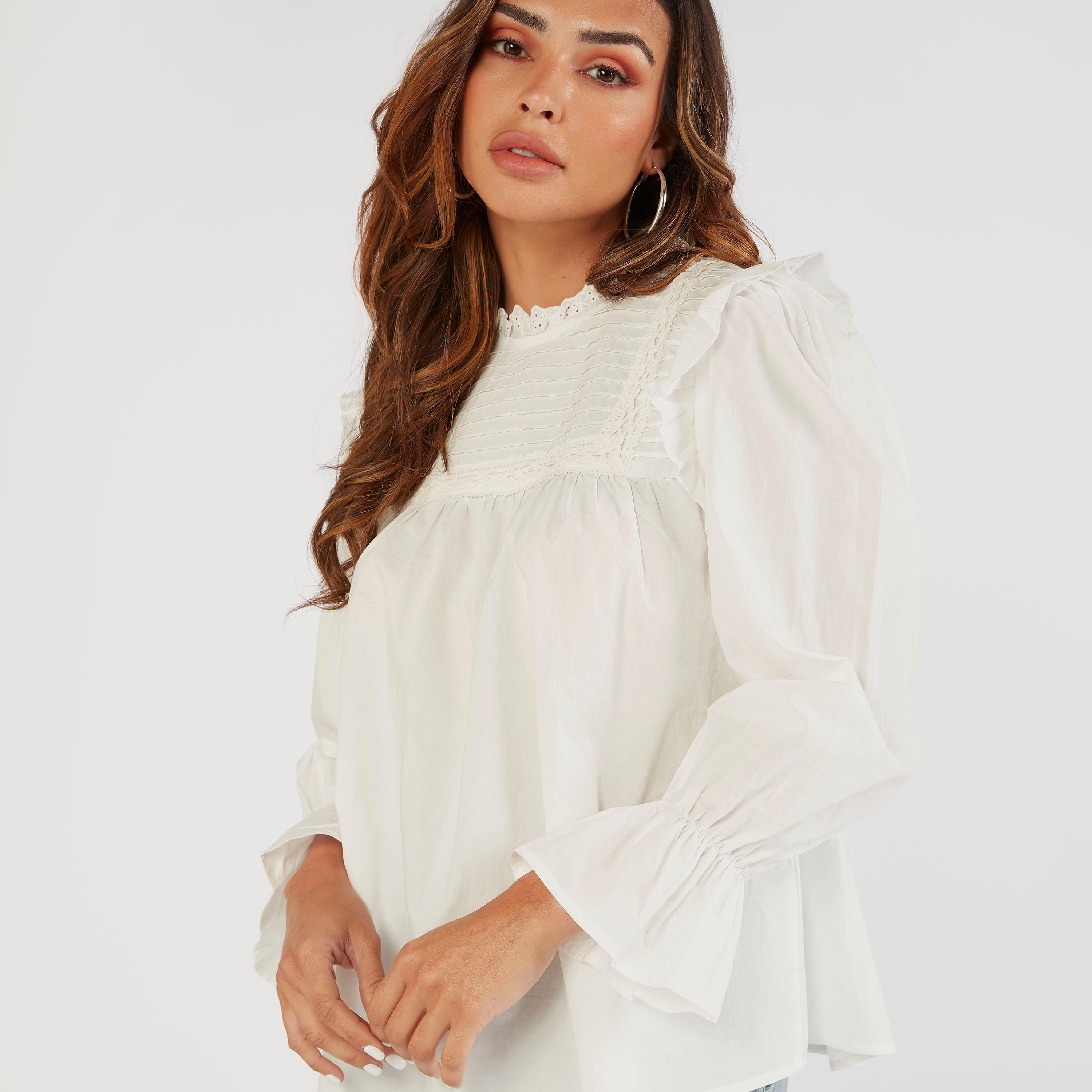 2Xtremz High Neck Solid Blouse with Long Sleeves-women-clothing-shirtsandblouses-blouses-image-3