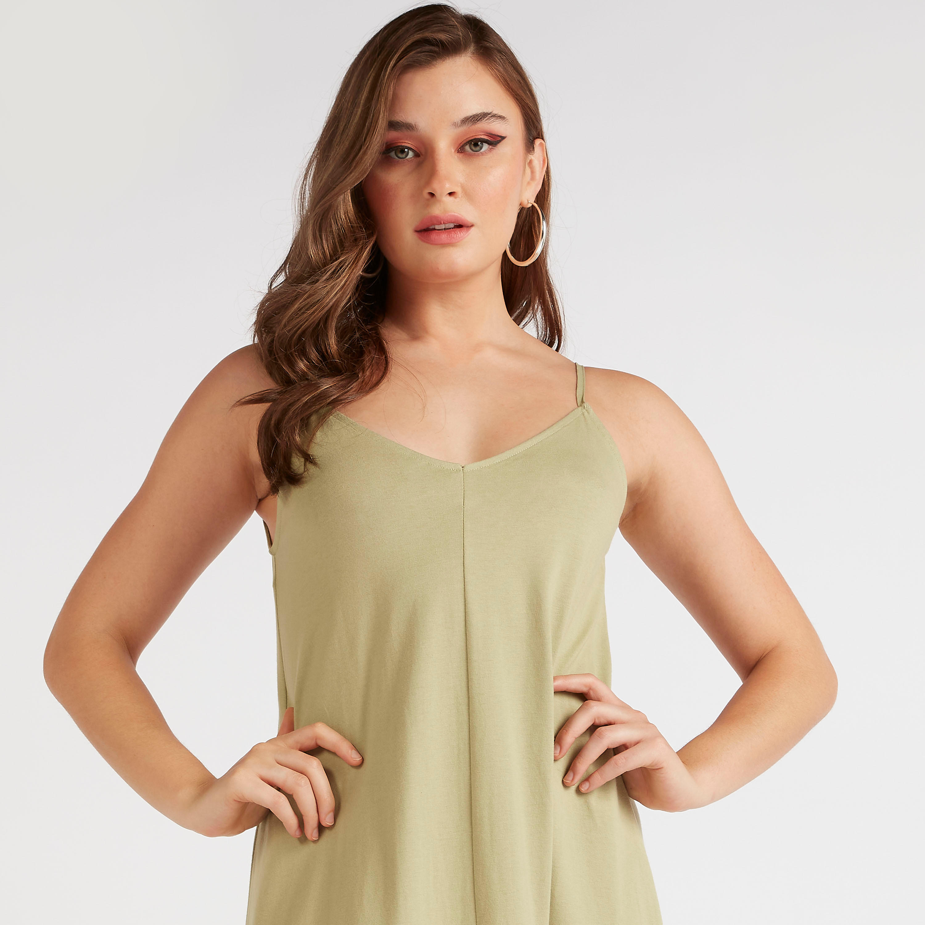 فستان ميدي دون أكمام بياقة V من توإكستريمز-women-clothing-dresses-image-5