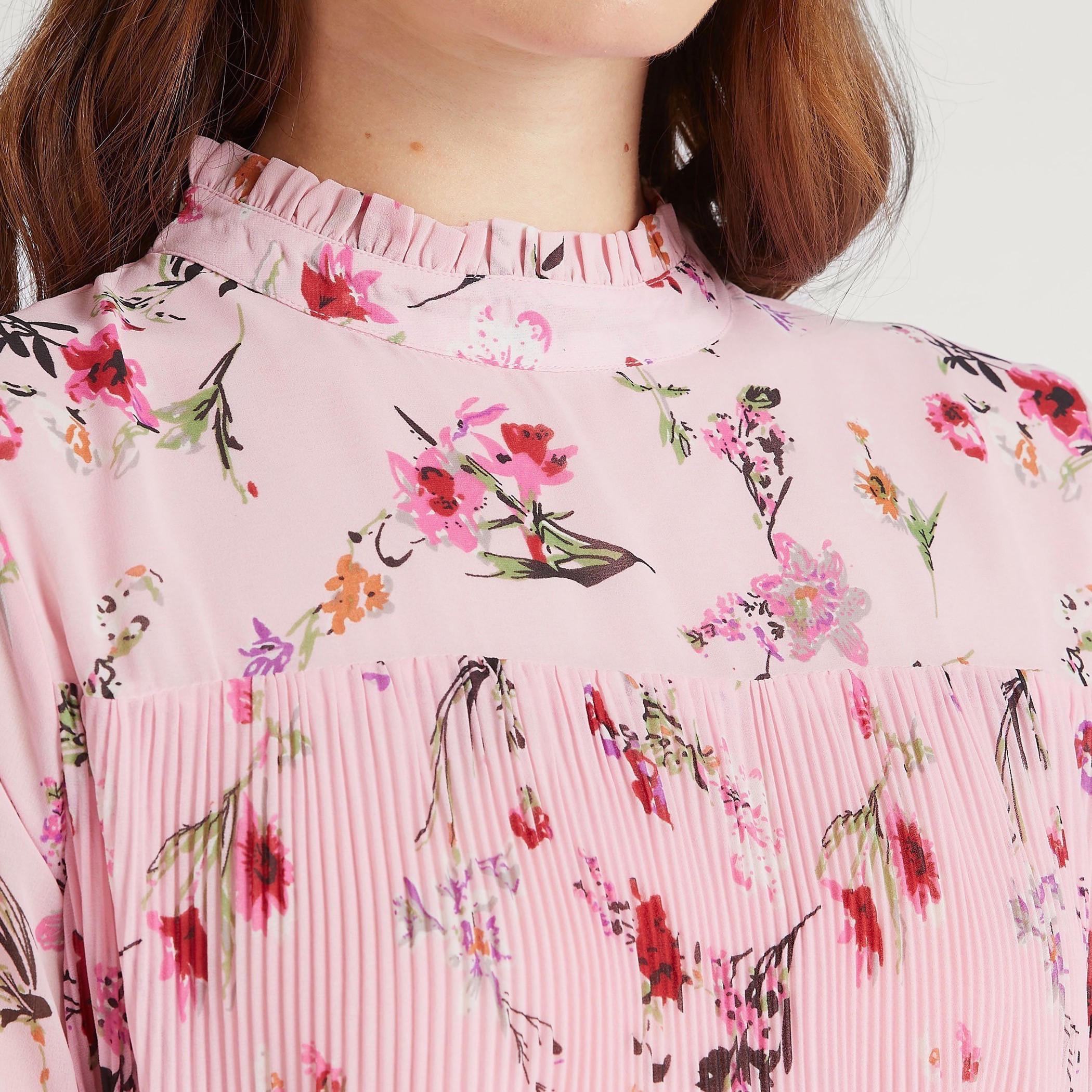 فستان ميدي إيه لاين بطبعات أزهار وأكمام طويلة ورباط-women-clothing-dresses-image-5