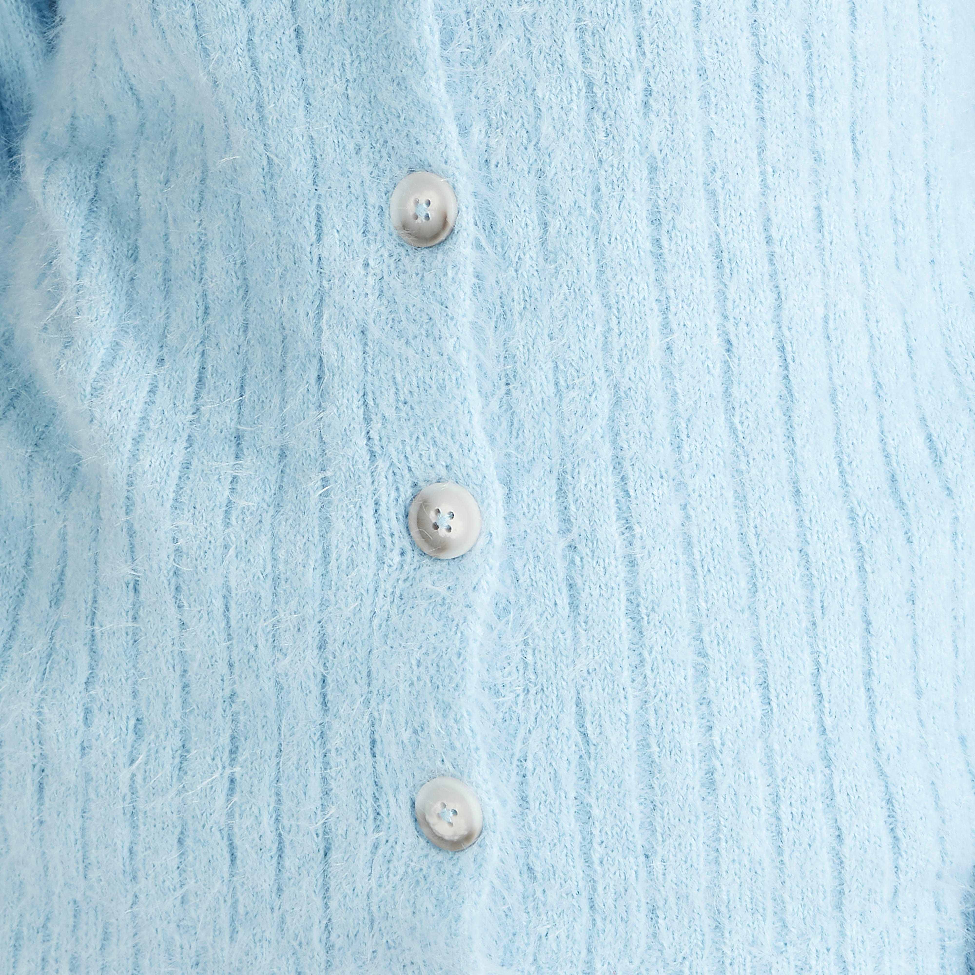 كارديجان مضلّع بياقة v وأكمام طويلة من تو إكستريمز-women-winterwear-cardigansandjumpers-cardigans-image-8