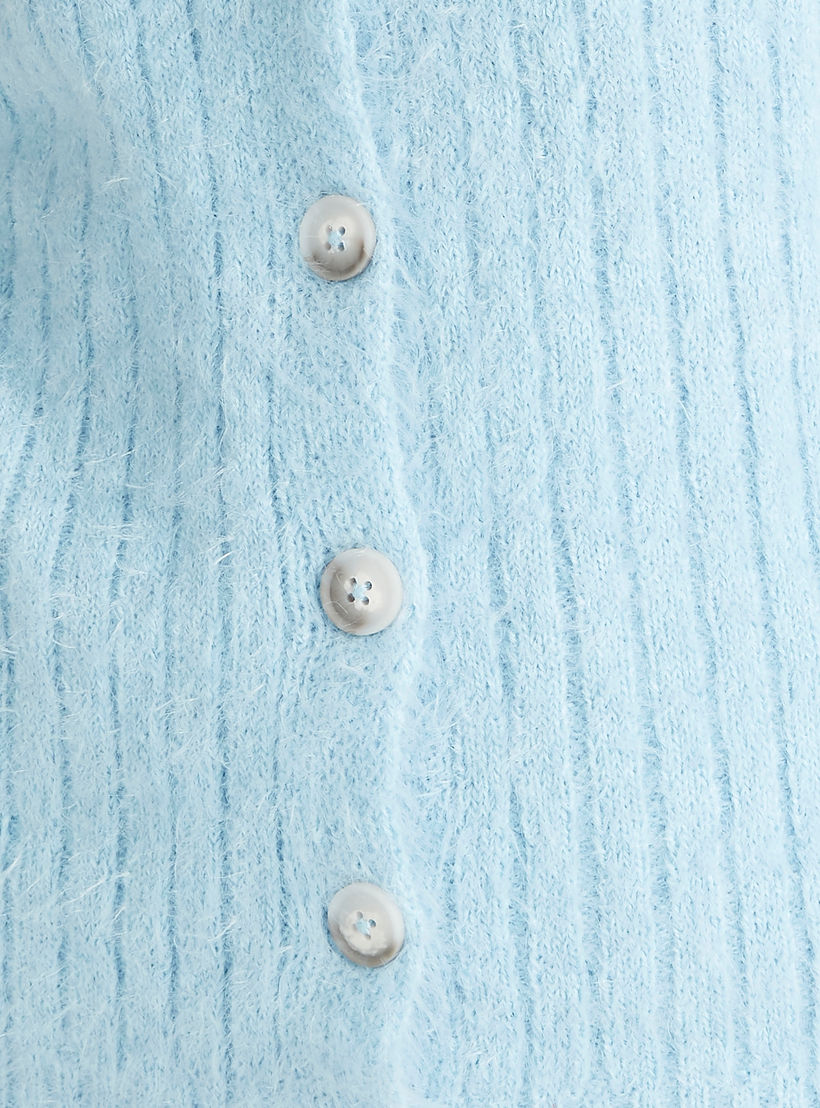 كارديجان مضلّع بياقة v وأكمام طويلة من تو إكستريمز-women-winterwear-cardigansandjumpers-cardigans-image-8
