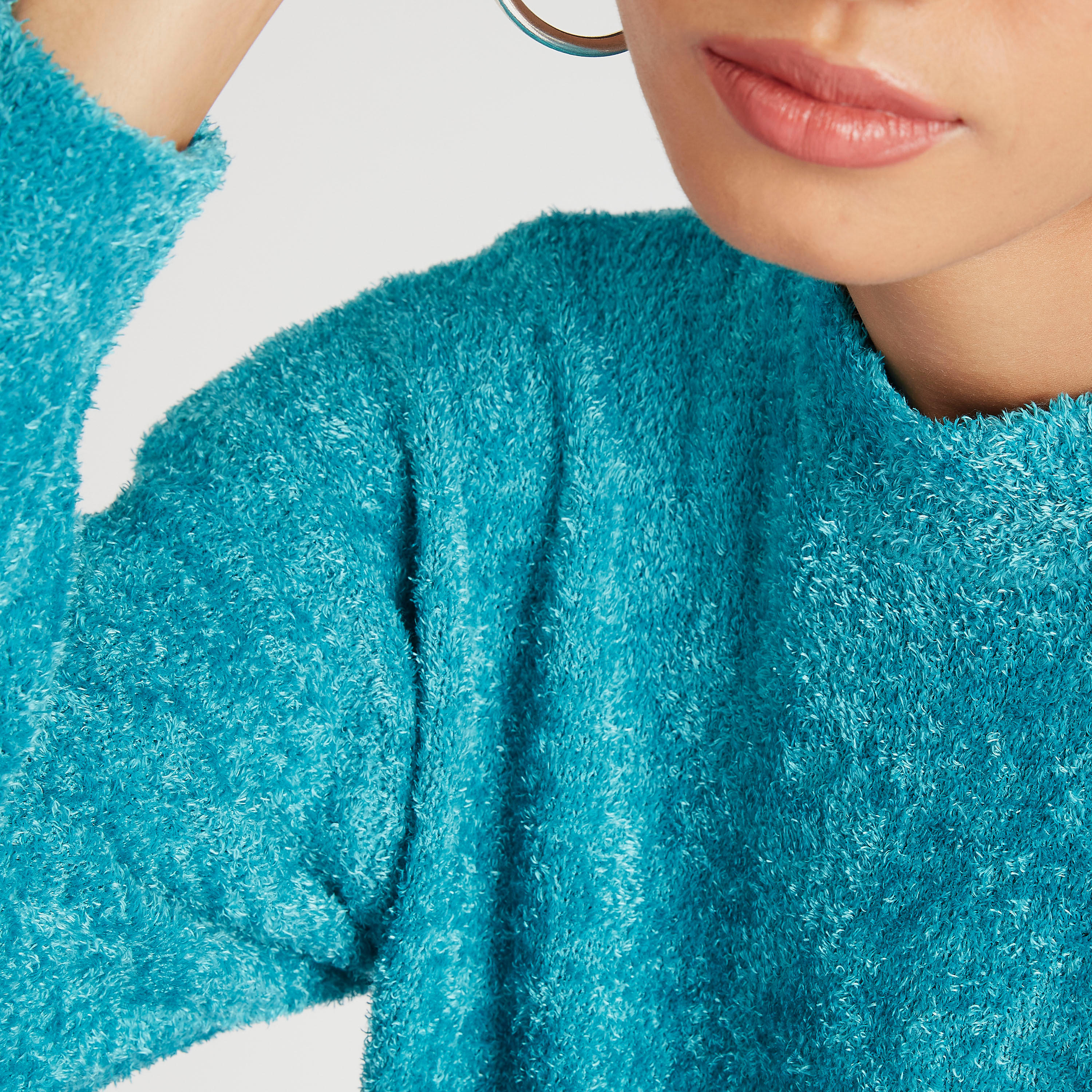 كنزة بارزة الملمس بياقة ضيّقة وأكمام طويلة من تو إكستريمز-women-clothing-cardigansandjumpers-jumpers-image-3