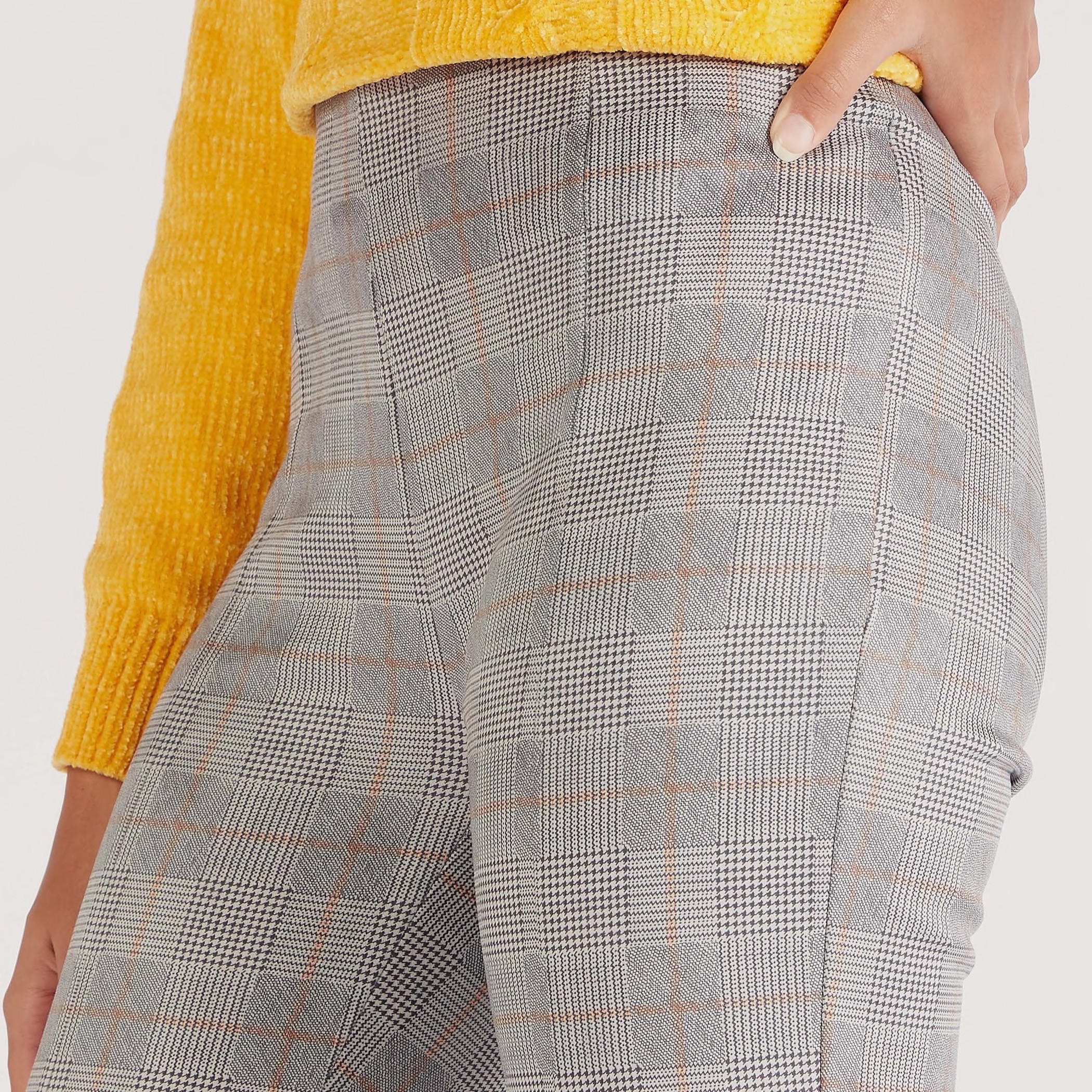 بنطلون كاروهات بخصر مطّاطي متوسّط الارتفاع من تو إكستريمز-women-clothing-bottoms-leggings-image-3