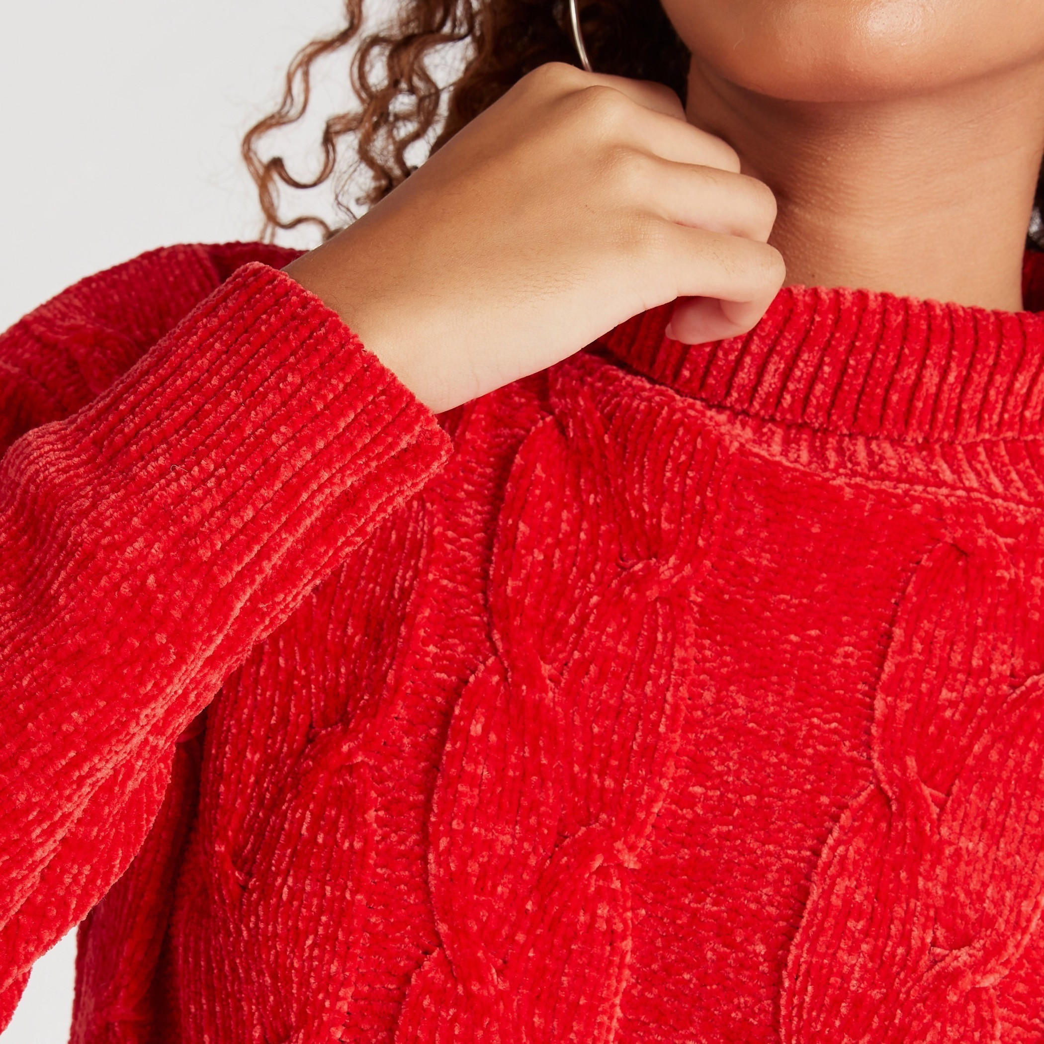 كنزة بياقة عالية وغرز متداخلة من توإكستريمز-women-clothing-cardigansandjumpers-jumpers-image-6