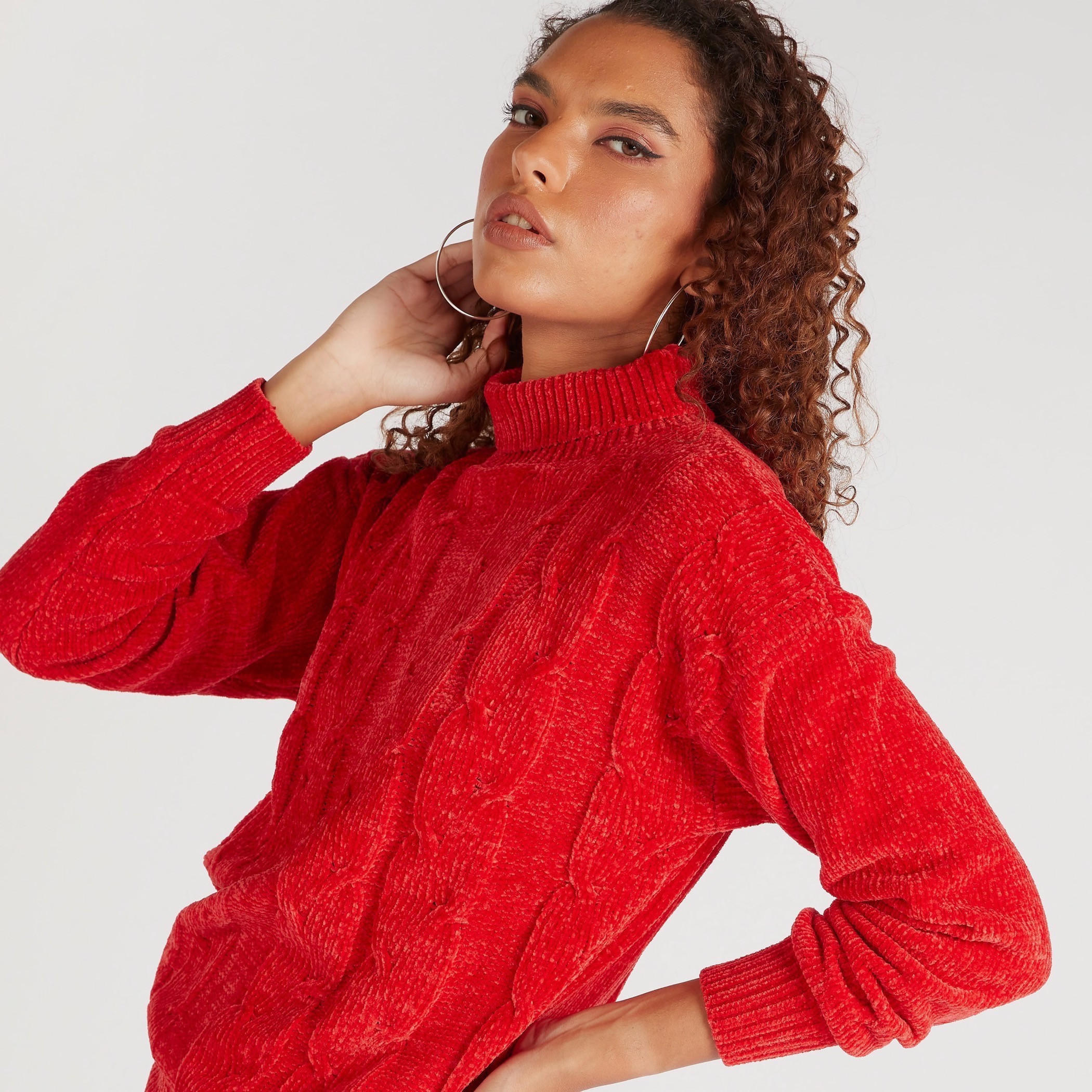 كنزة بياقة عالية وغرز متداخلة من توإكستريمز-women-clothing-cardigansandjumpers-jumpers-image-4