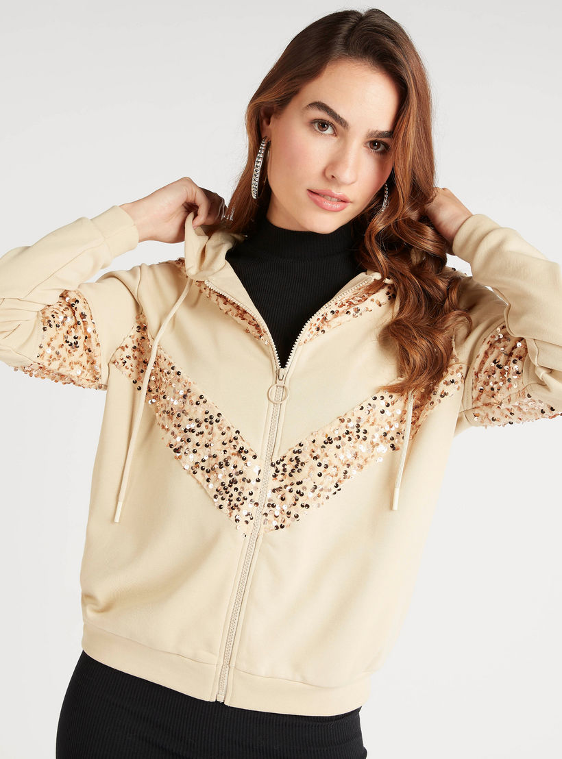 جاكيت مزين بسحاب وقبعة وأكمام طويلة من تو إكستريمز-women-winterwear-coatsandjackets-jackets-image-1