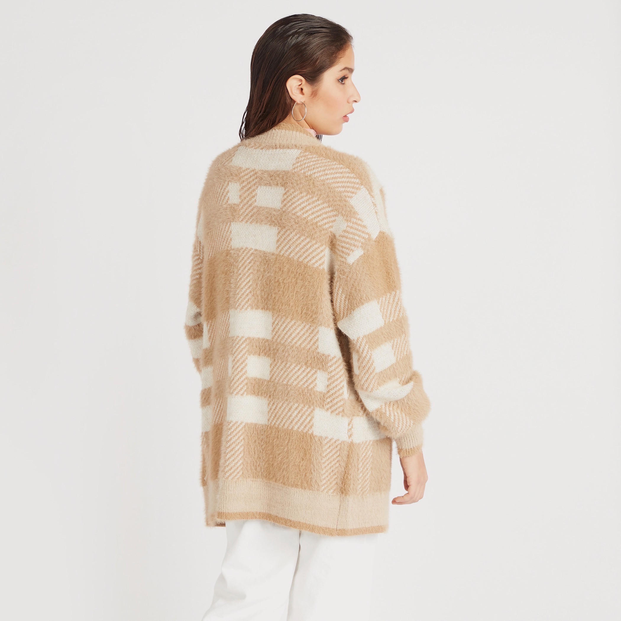 كارديجان مفتوح بارز الملمس بأكمام طويلة من توإكستريمز-women-winterwear-cardigansandjumpers-cardigans-image-1