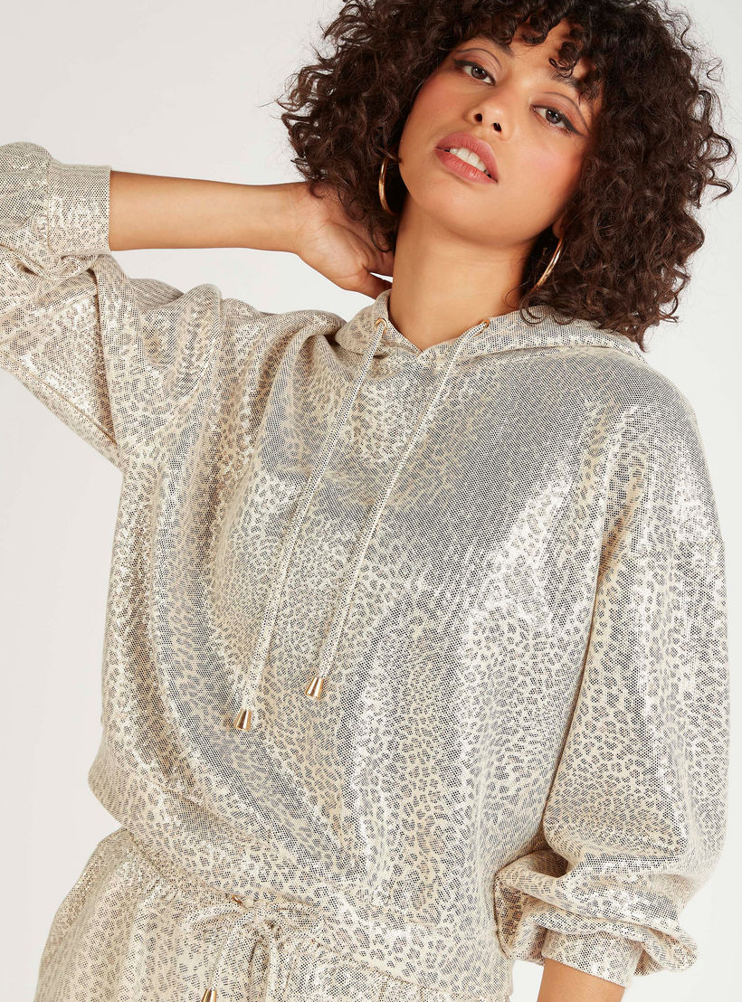 هودي بطبعات حيوانات وأكمام طويلة من تو إكستريمز-women-winterwear-hoodiesandsweatshirts-hoodies-image-5