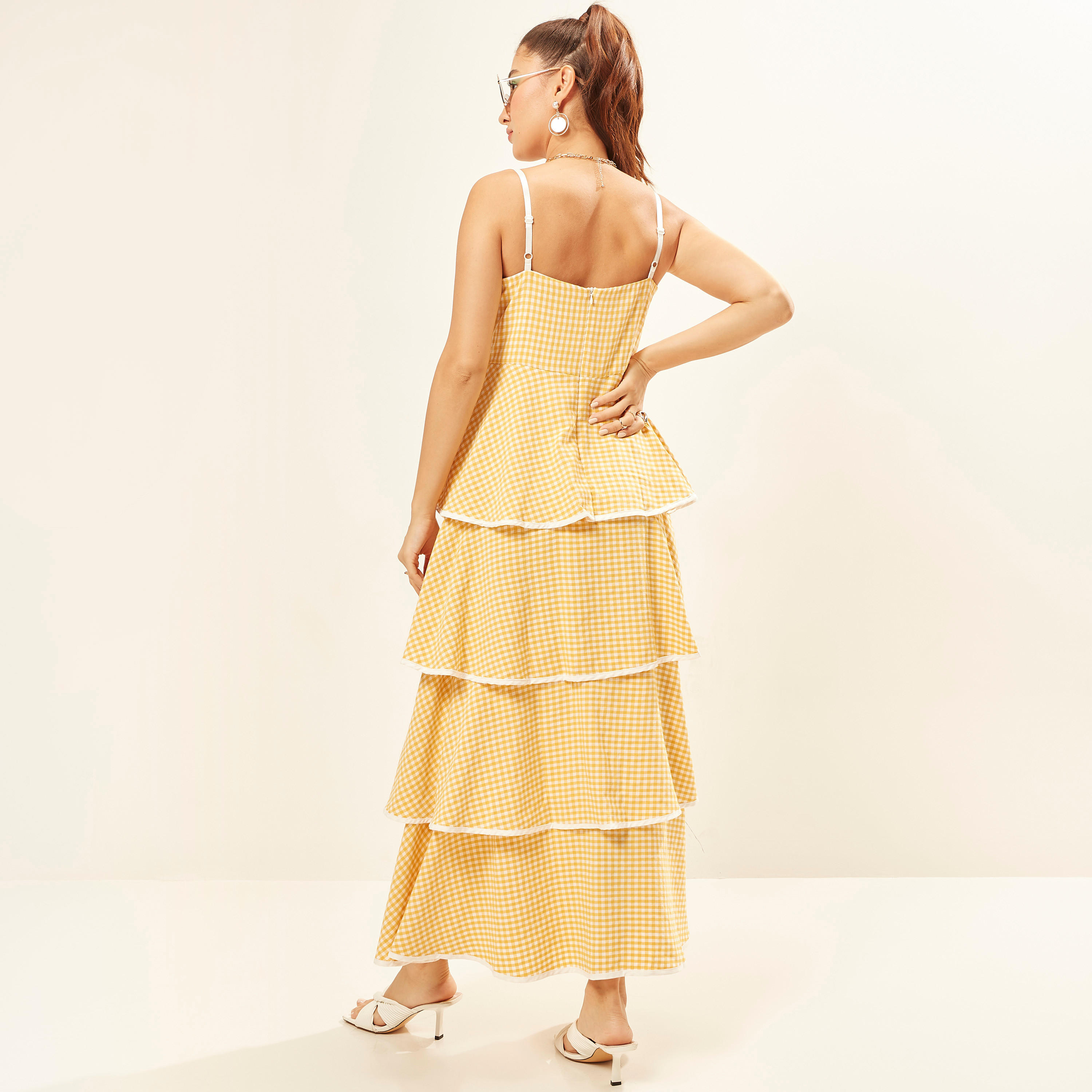2Xtremz Checked Maxi Tiered Dress with Spaghetti Straps-women-clothing-dresses-image-13