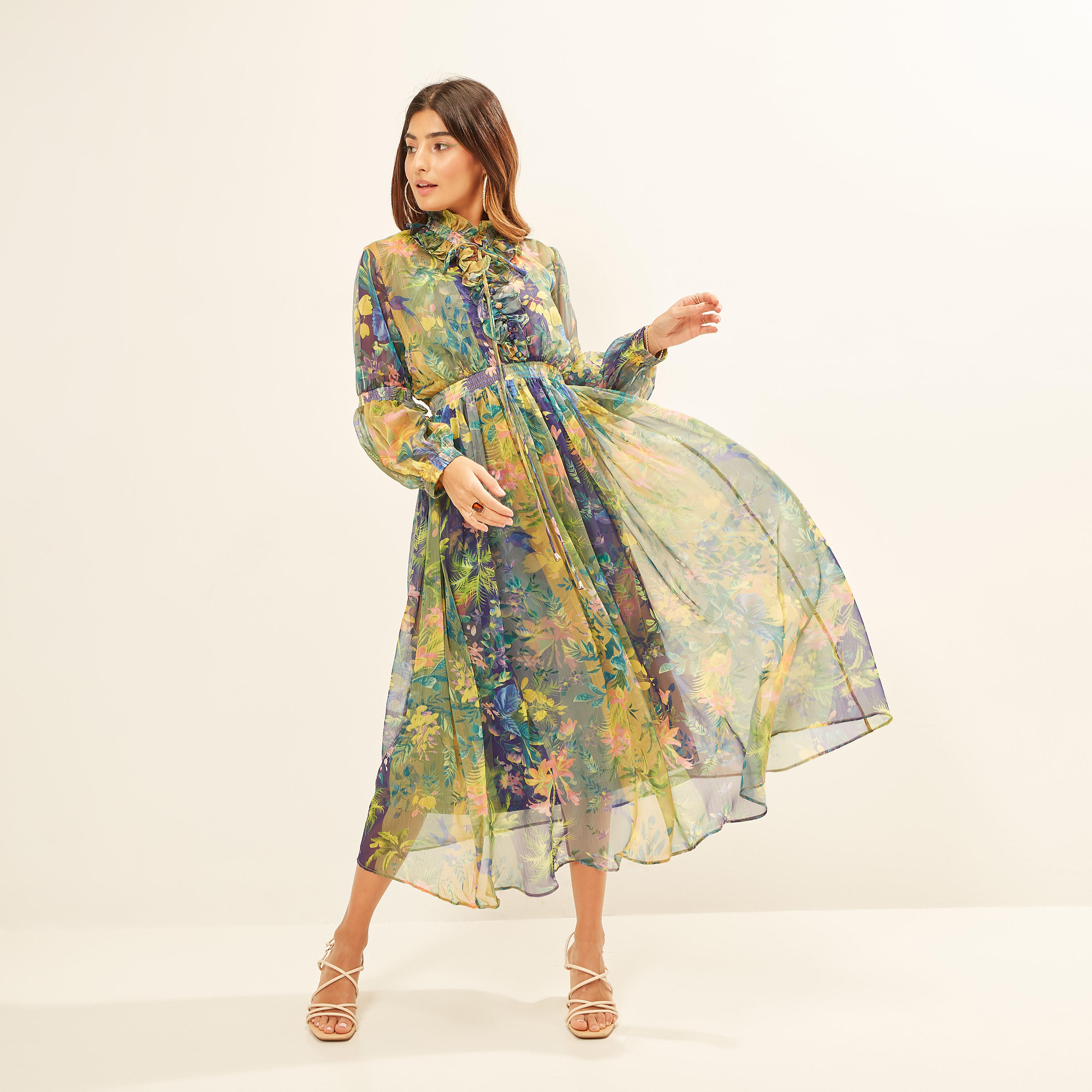 2Xtremz Floral Print Dress with Slip Lining-women-clothing-dresses-image-1