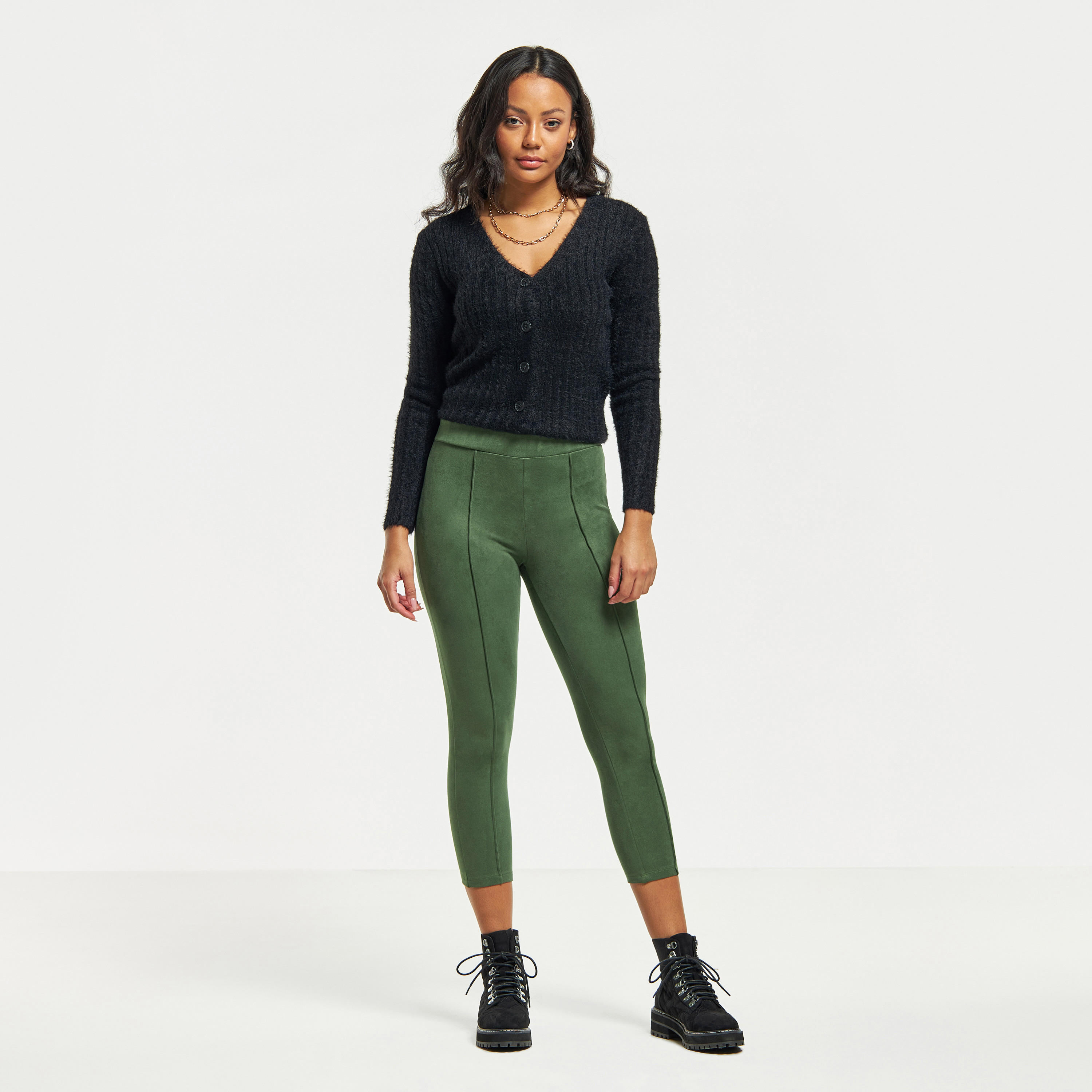 بنطلون تريقنز سويدي سادة بسحّاب إغلاق غير مرئي من توإكستريمز-women-clothing-bottoms-leggings-image-6