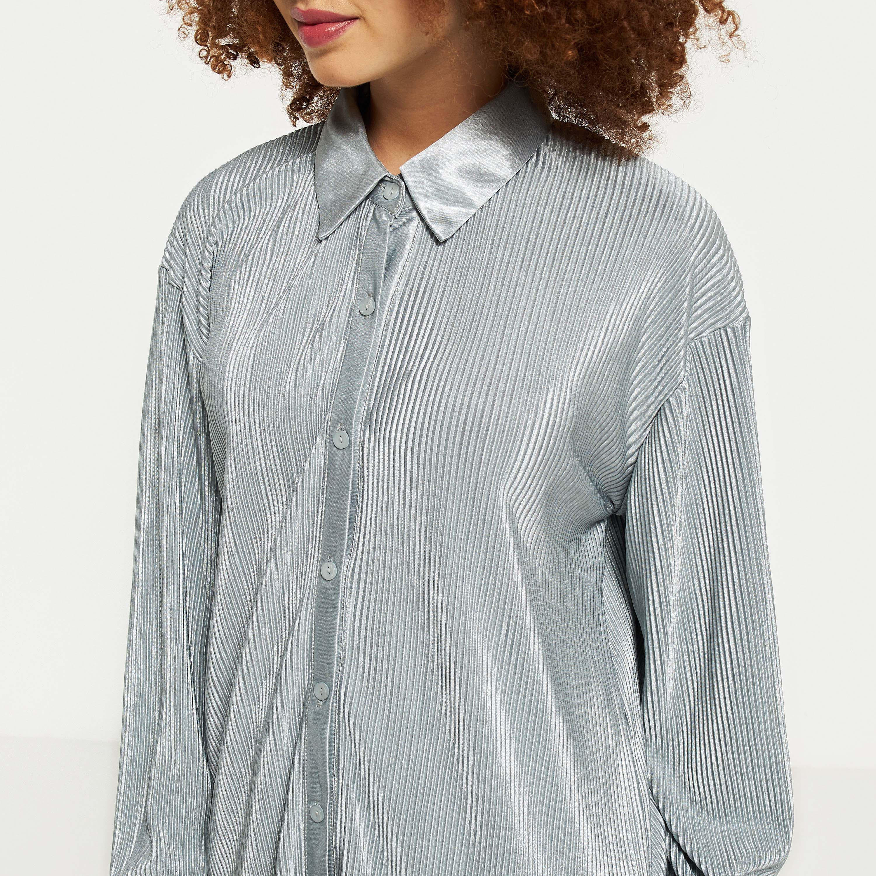 قميص بكشكش وياقة واسعة وأكمام طويلة من تو إكستريمز-women-clothing-shirtsandblouses-shirts-image-8