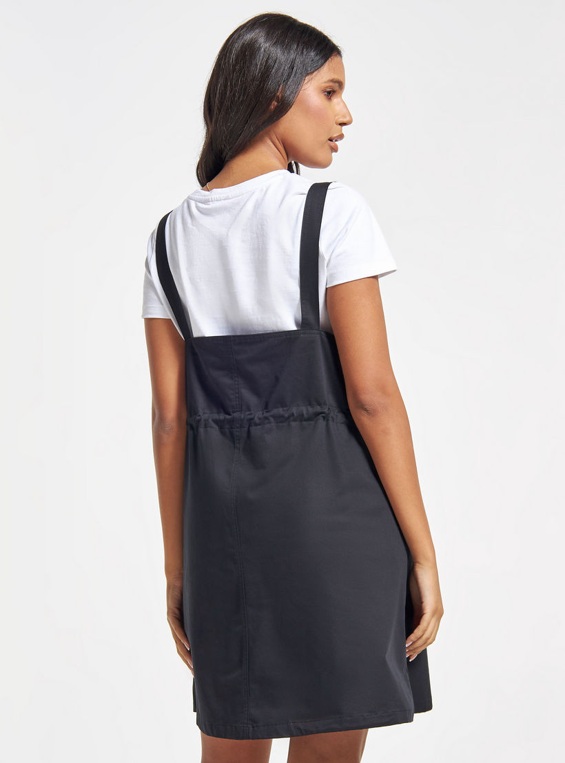 فستان مريلة برباط وأحزمة بإبزيم وجيوب من تو إكستريمز-women-clothing-dresses-image-3