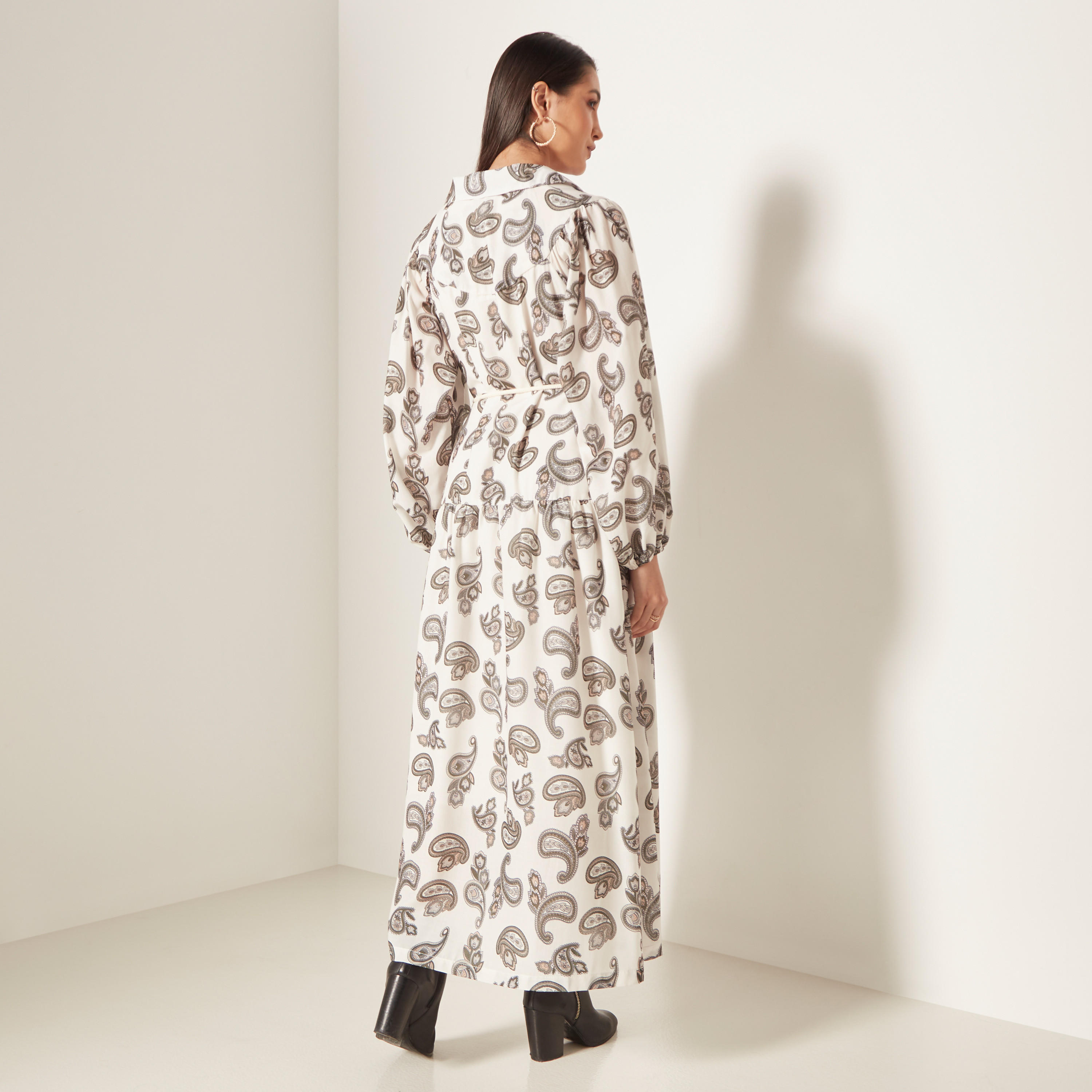 2Xtremz All-Over Paisley Print Maxi Shirt Dress with Tie-Up Belt-women-clothing-dresses-image-3