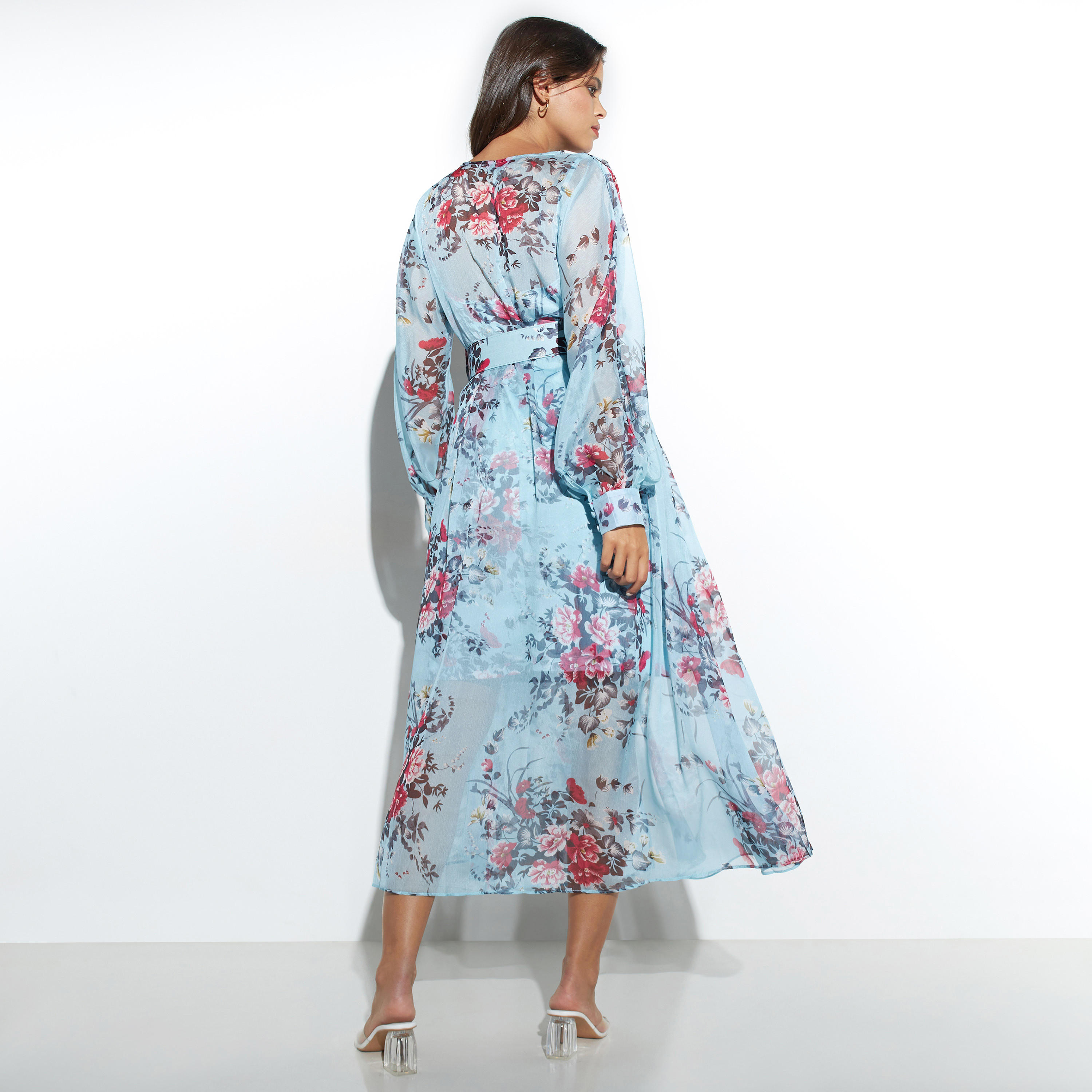 فستان قميص طويل بحزام وطبعات أزهار من تو إكستريمز-women-clothing-dresses-image-2