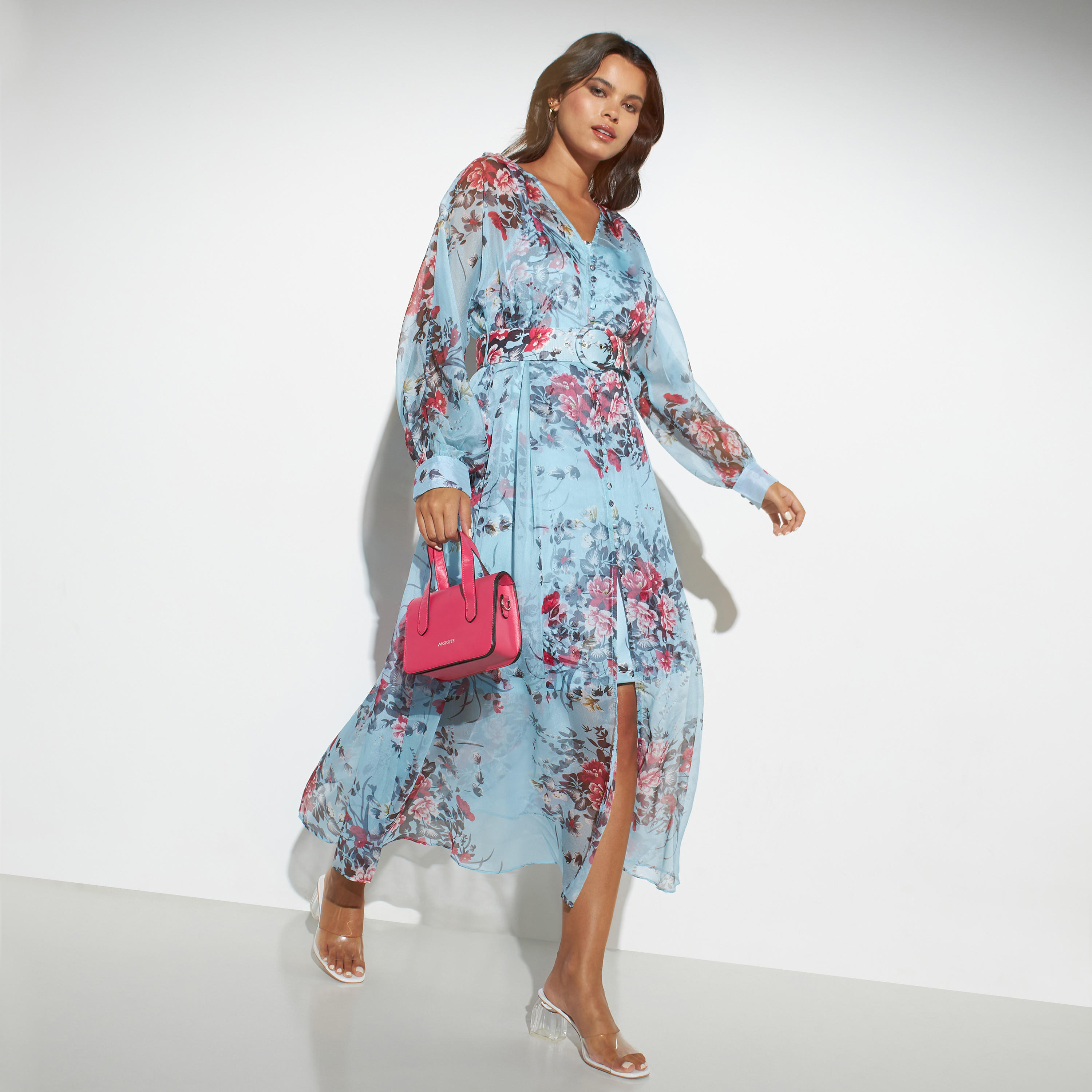 فستان قميص طويل بحزام وطبعات أزهار من تو إكستريمز-women-clothing-dresses-image-4