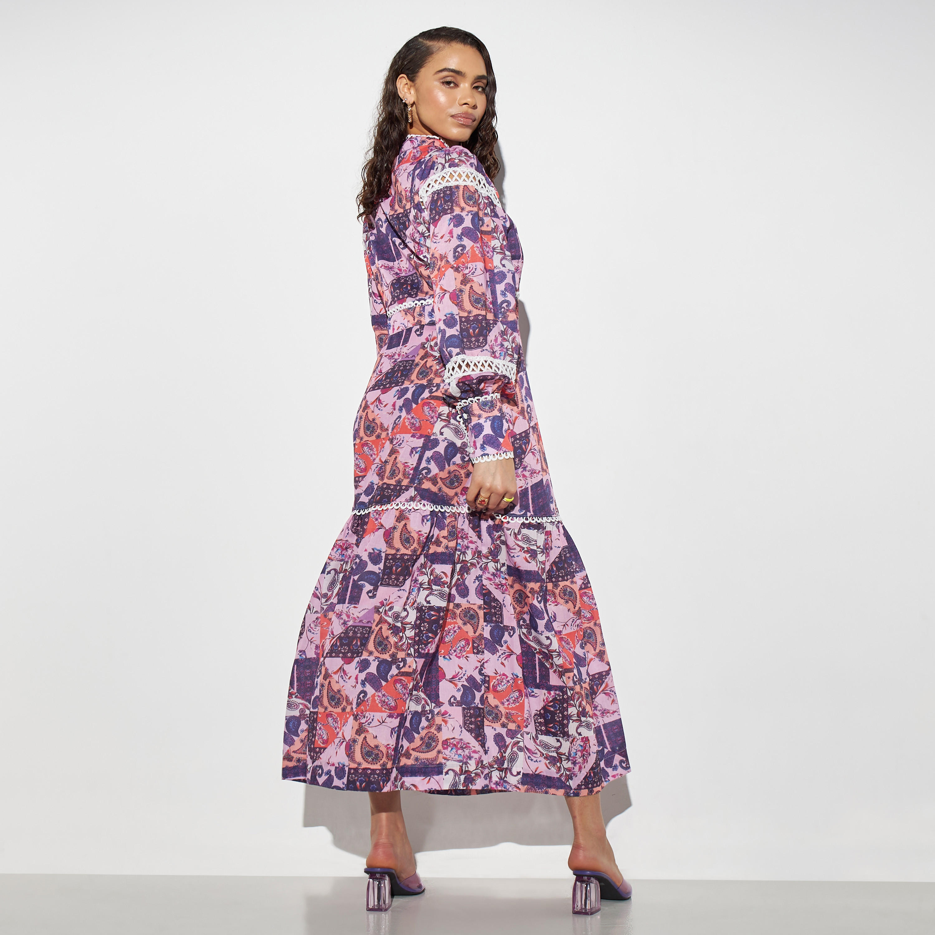 2Xtremz All-Over Paisley Print Maxi Dress with Lace Detail-women-clothing-dresses-image-3