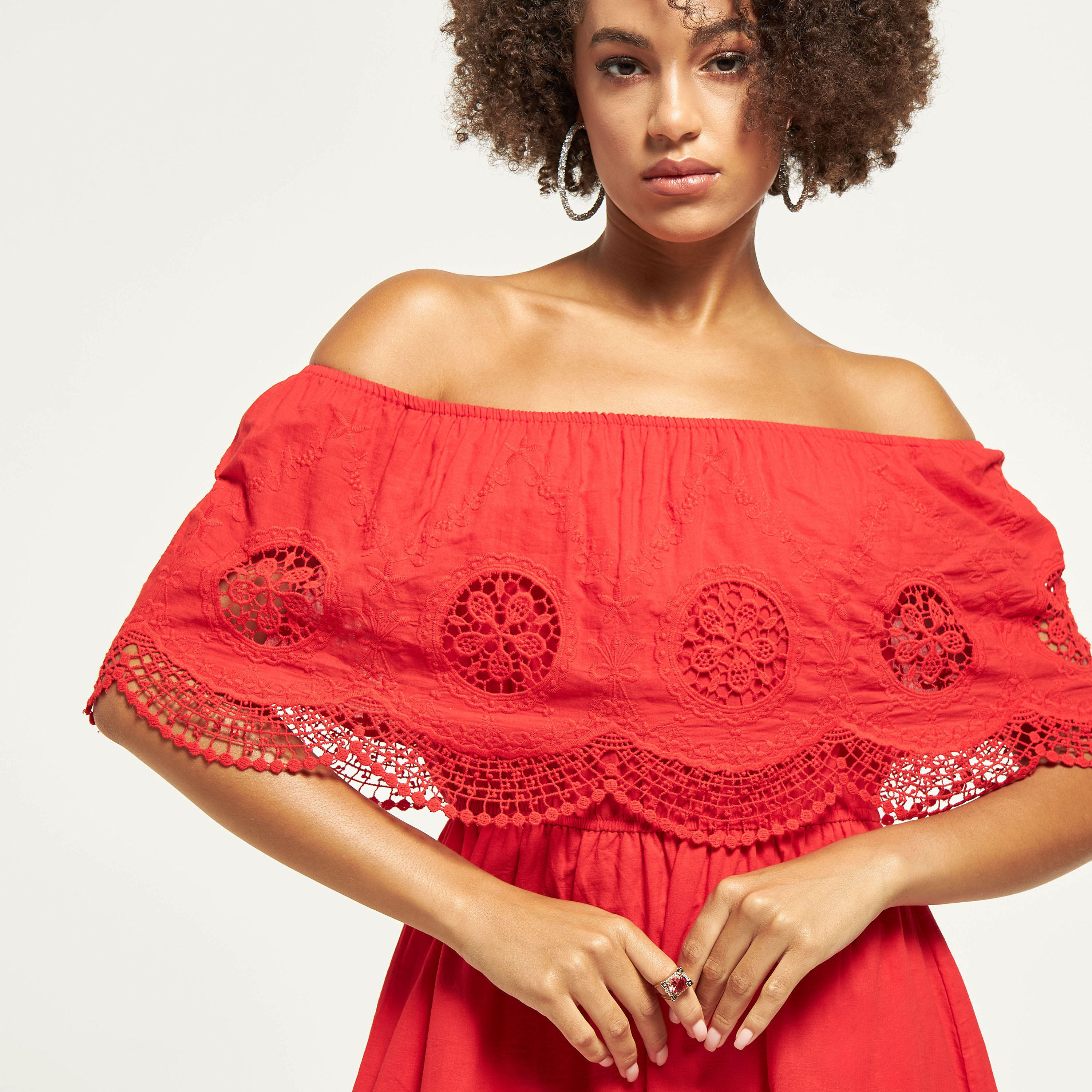 فستان طويل شيفلي مكشوف الأكتاف من تو إكستريمز-women-clothing-dresses-image-4